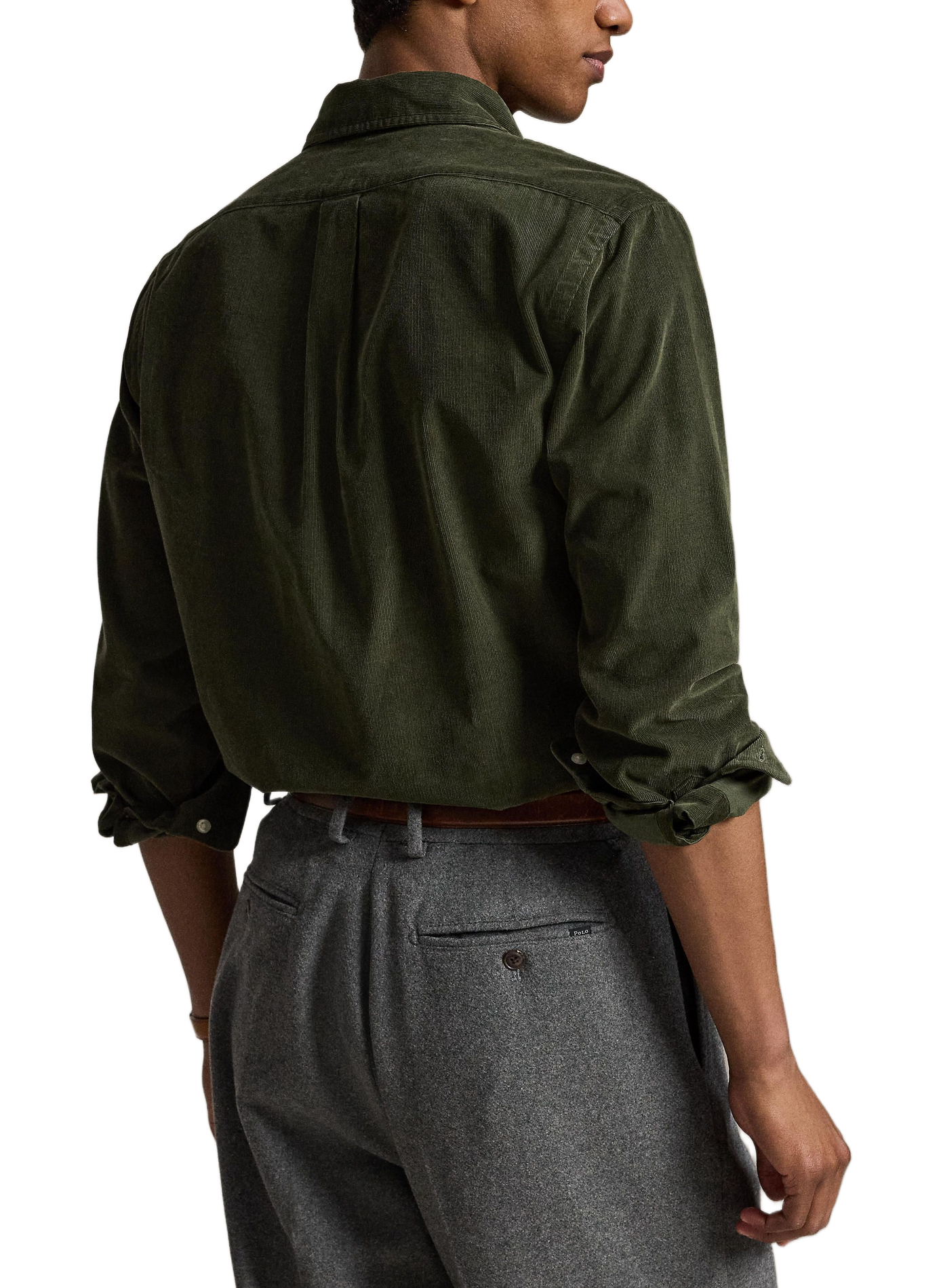Rechte corduroy hemd van katoen POLO RALPH LAUREN Groen