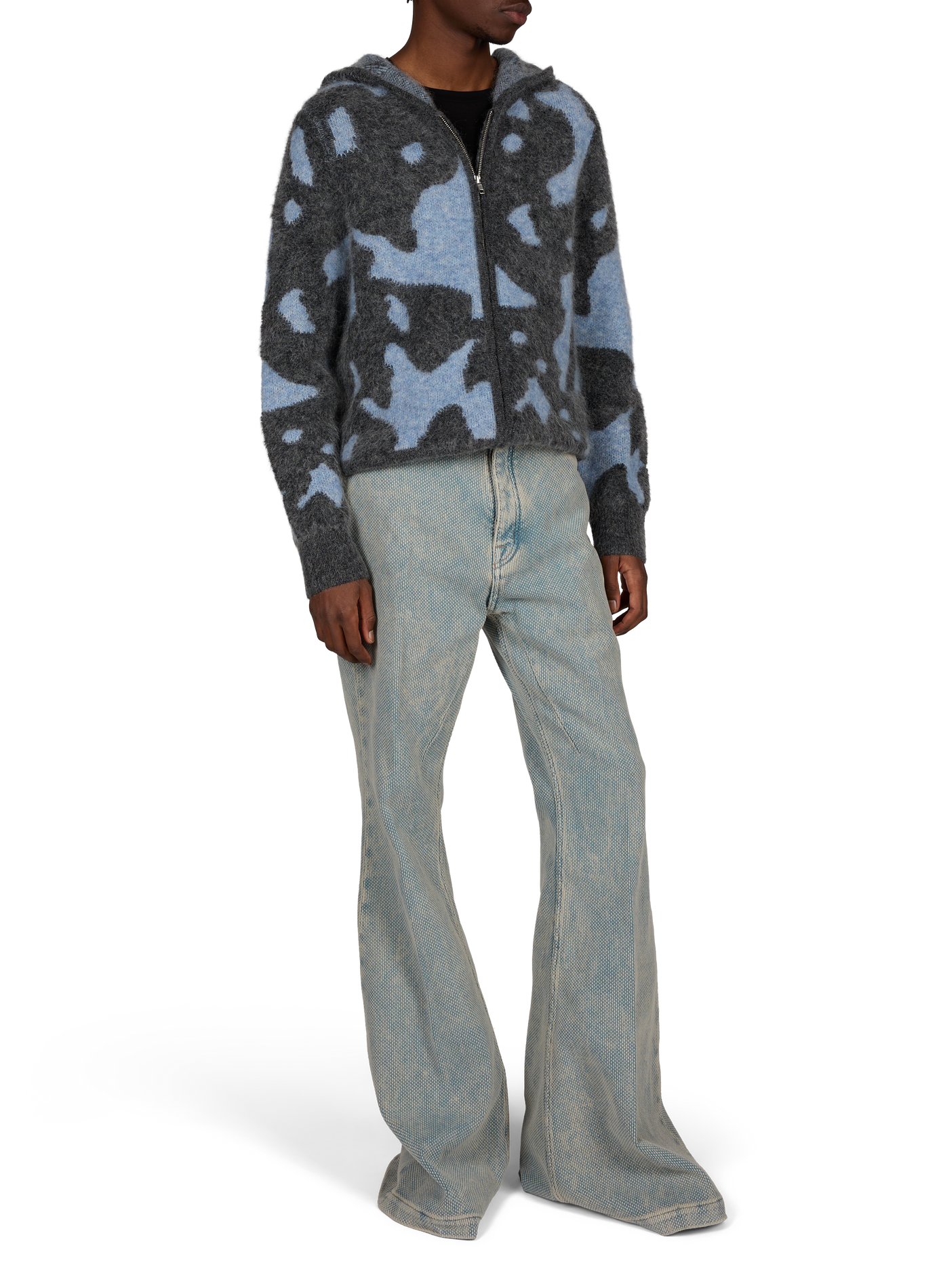 Oversized wool-blend cardigan WON HUNDRED Blue