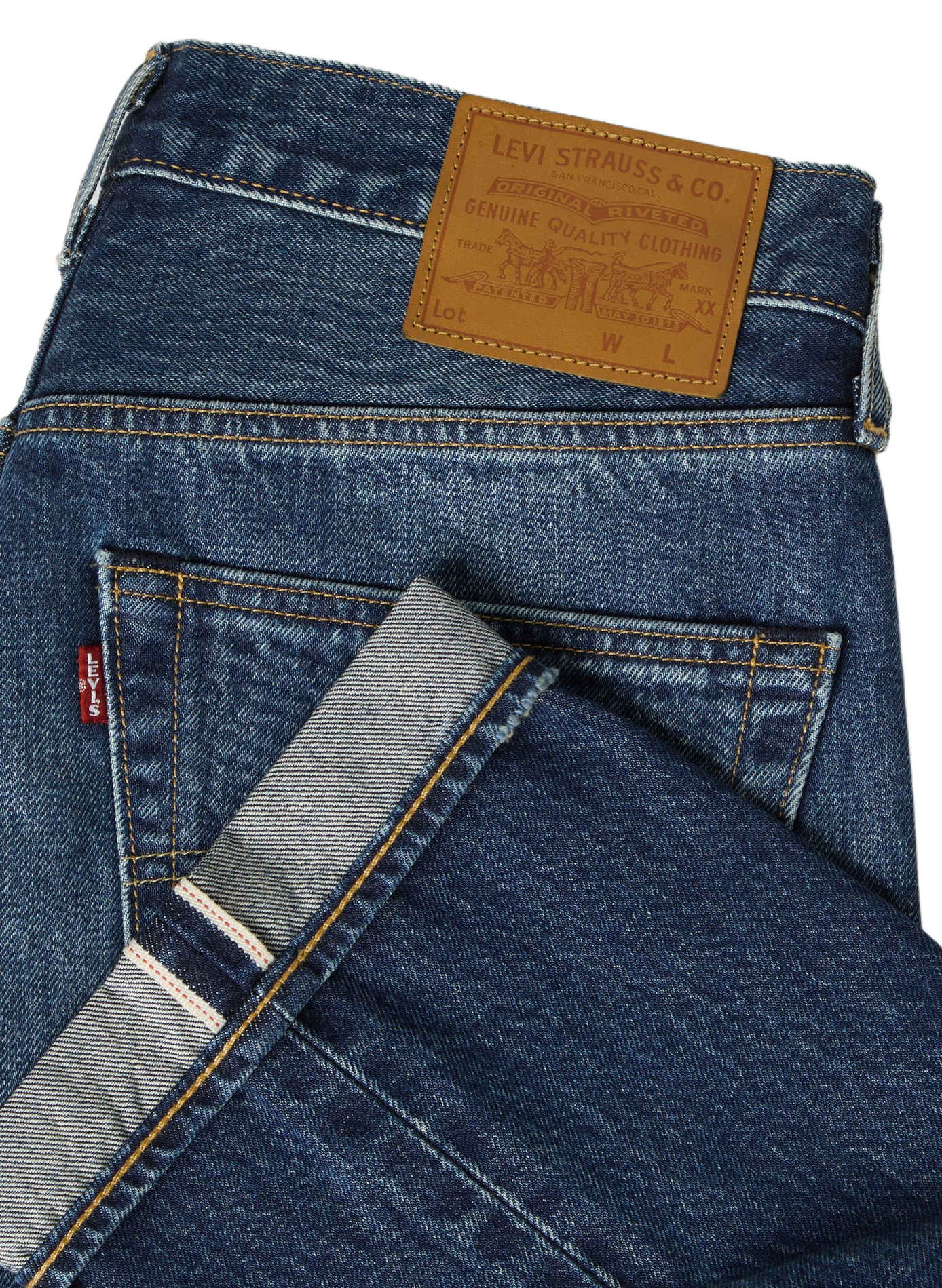 Straight cotton jeans LEVI'S Blue