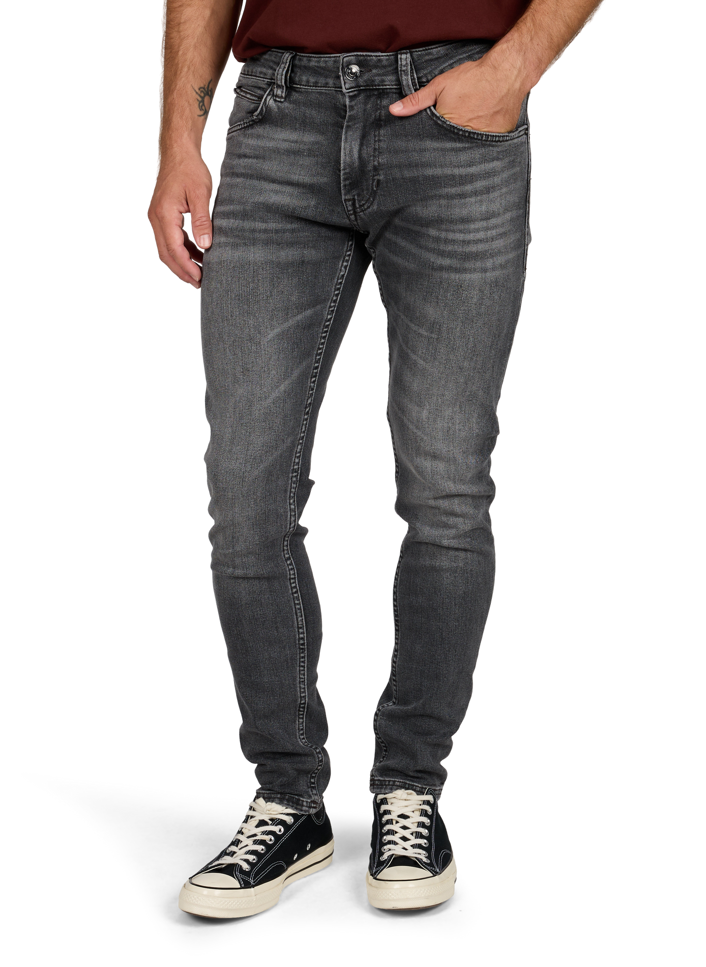 Jeans in verwaschener Optik aus Baumwollmischung STRELLSON Grau