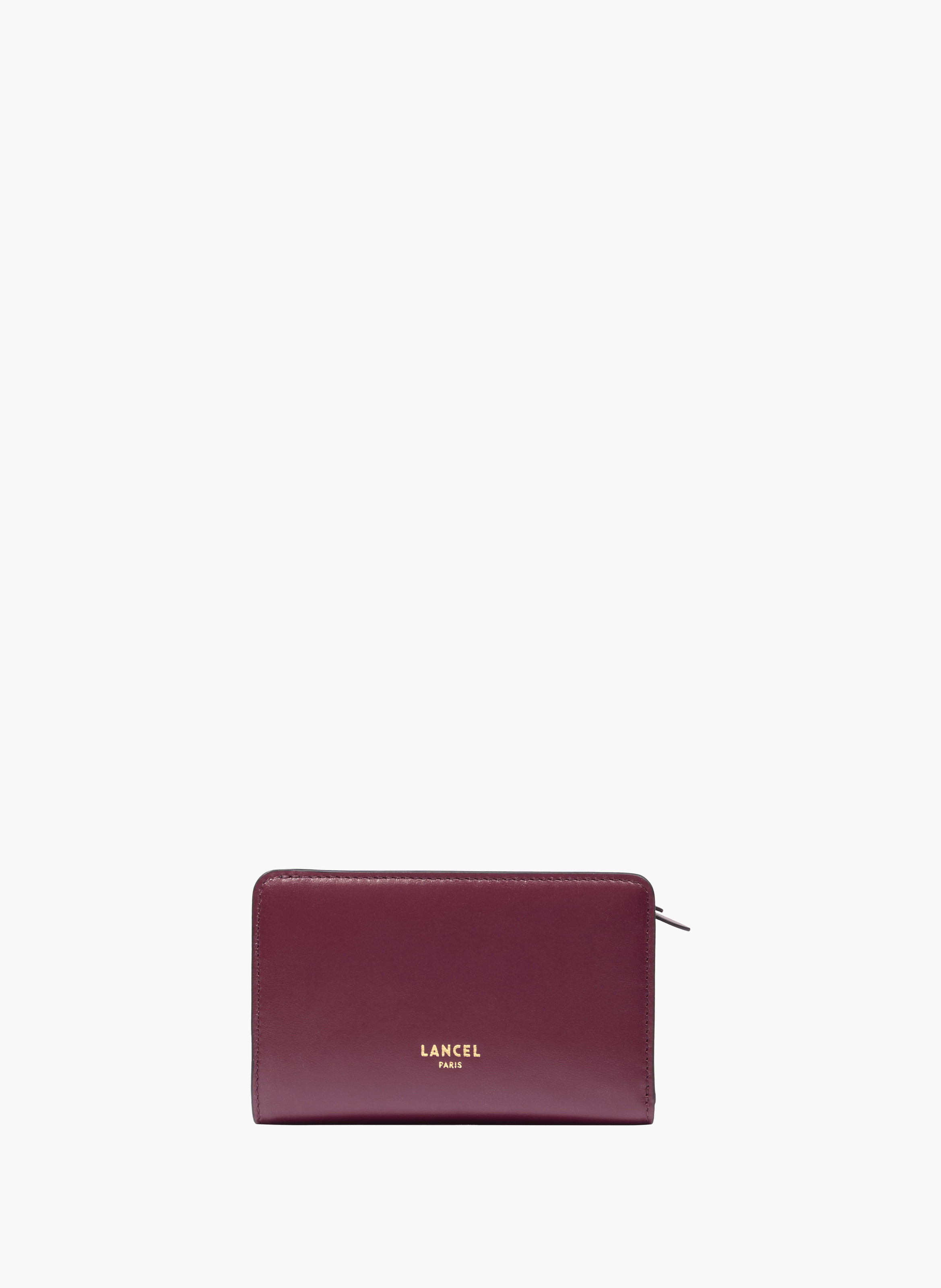 Portefeuille rectangulaire zippé origami de lancel en cuir LANCEL Violet
