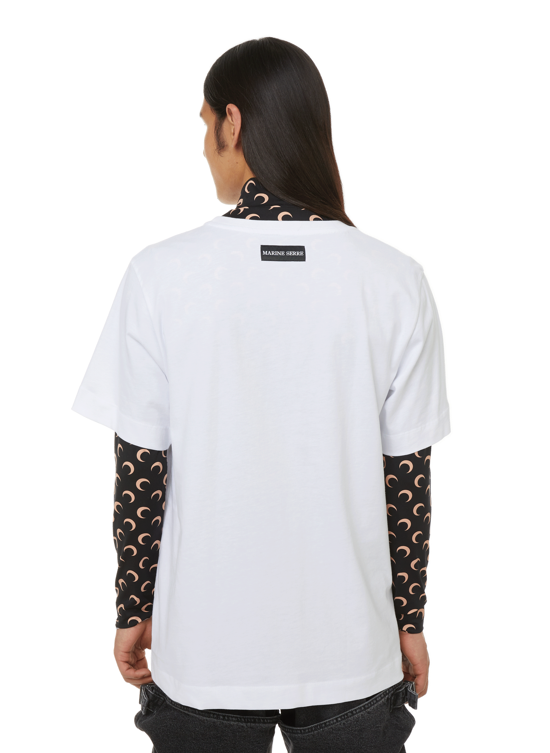 Round-neck cotton T-shirt MARINE SERRE White