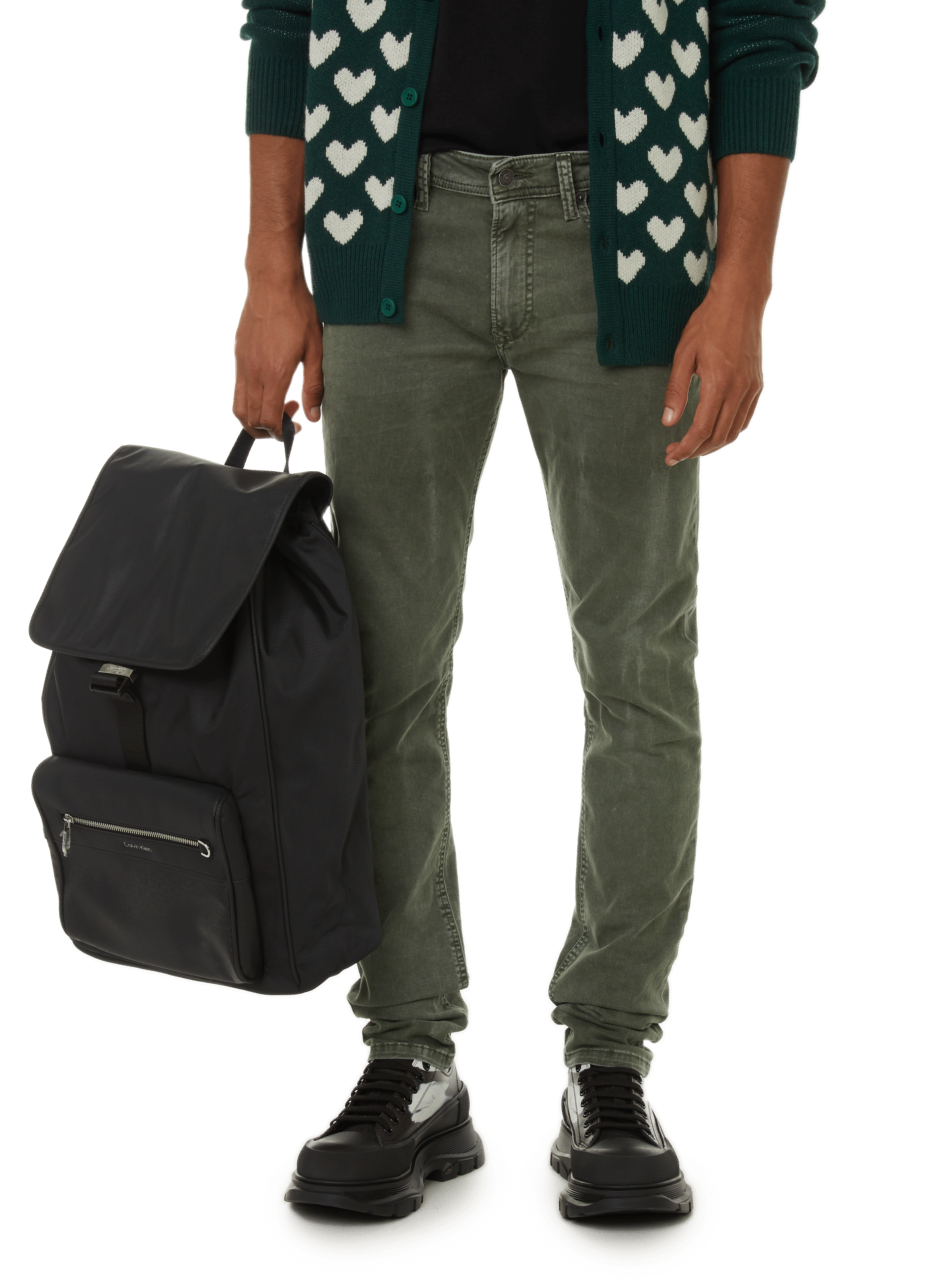 DIESEL Jean skinny en coton stretch Vert