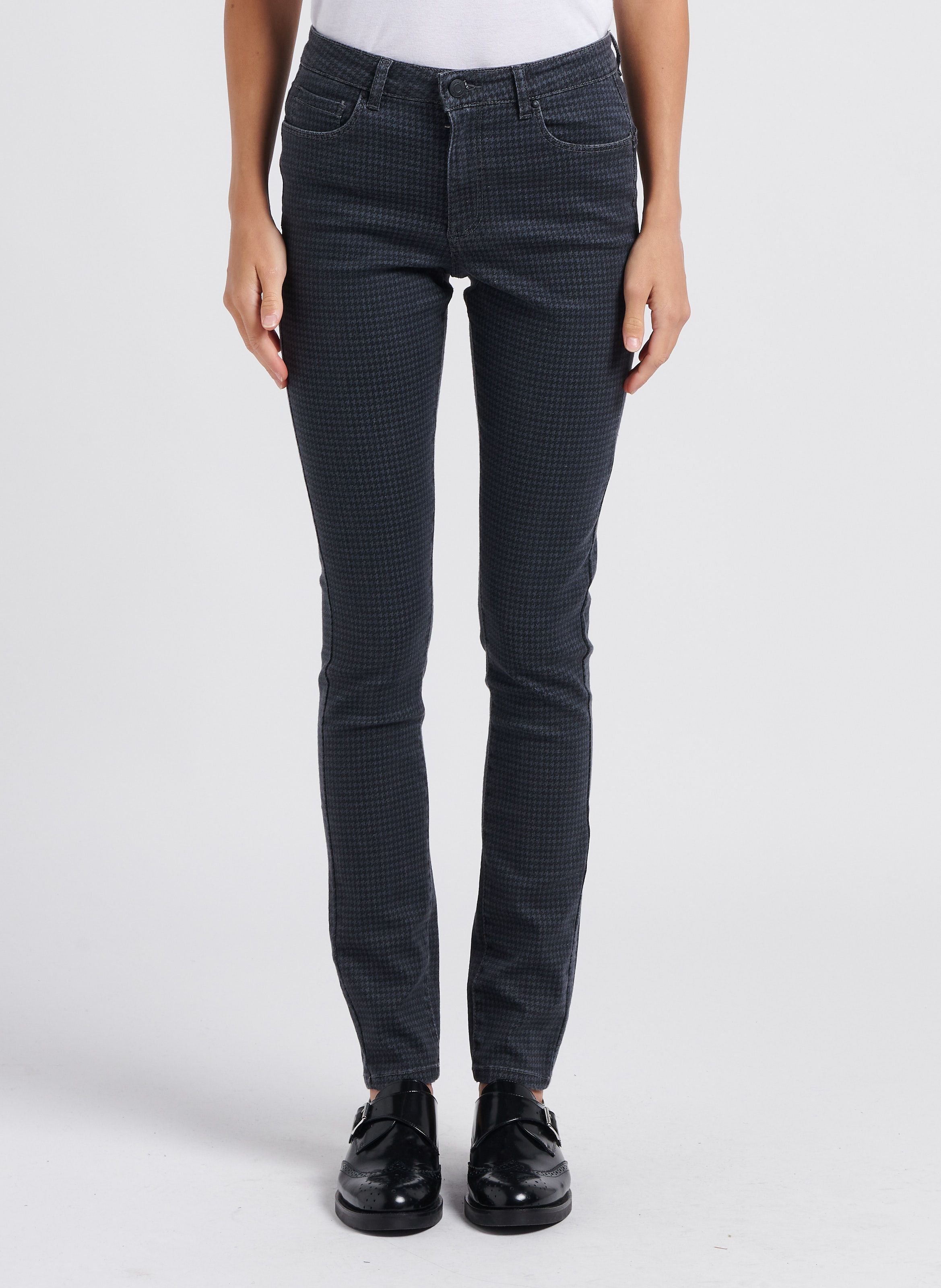 Pantalon slim en coton mélangé