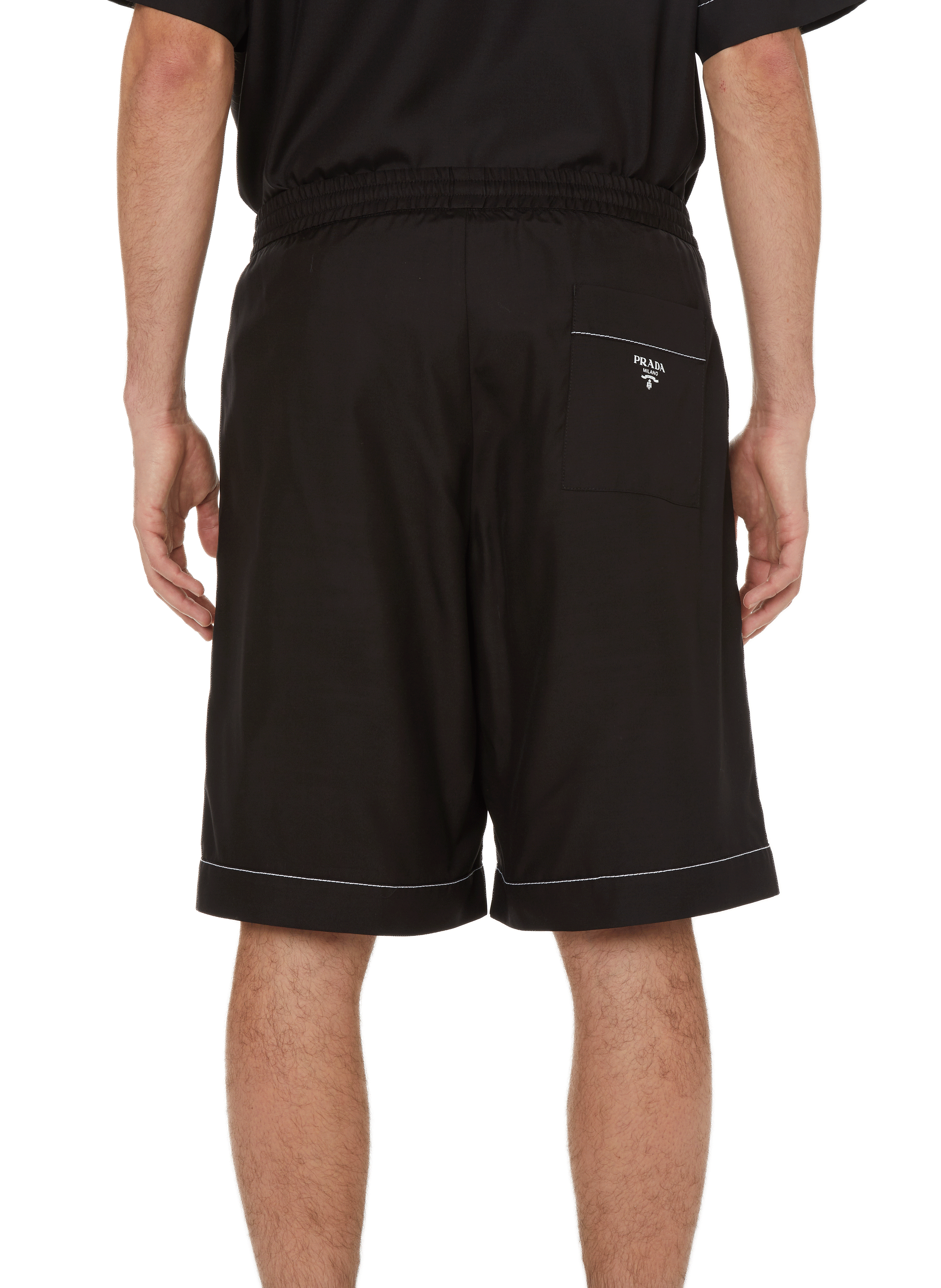 Short en soie PRADA Noir