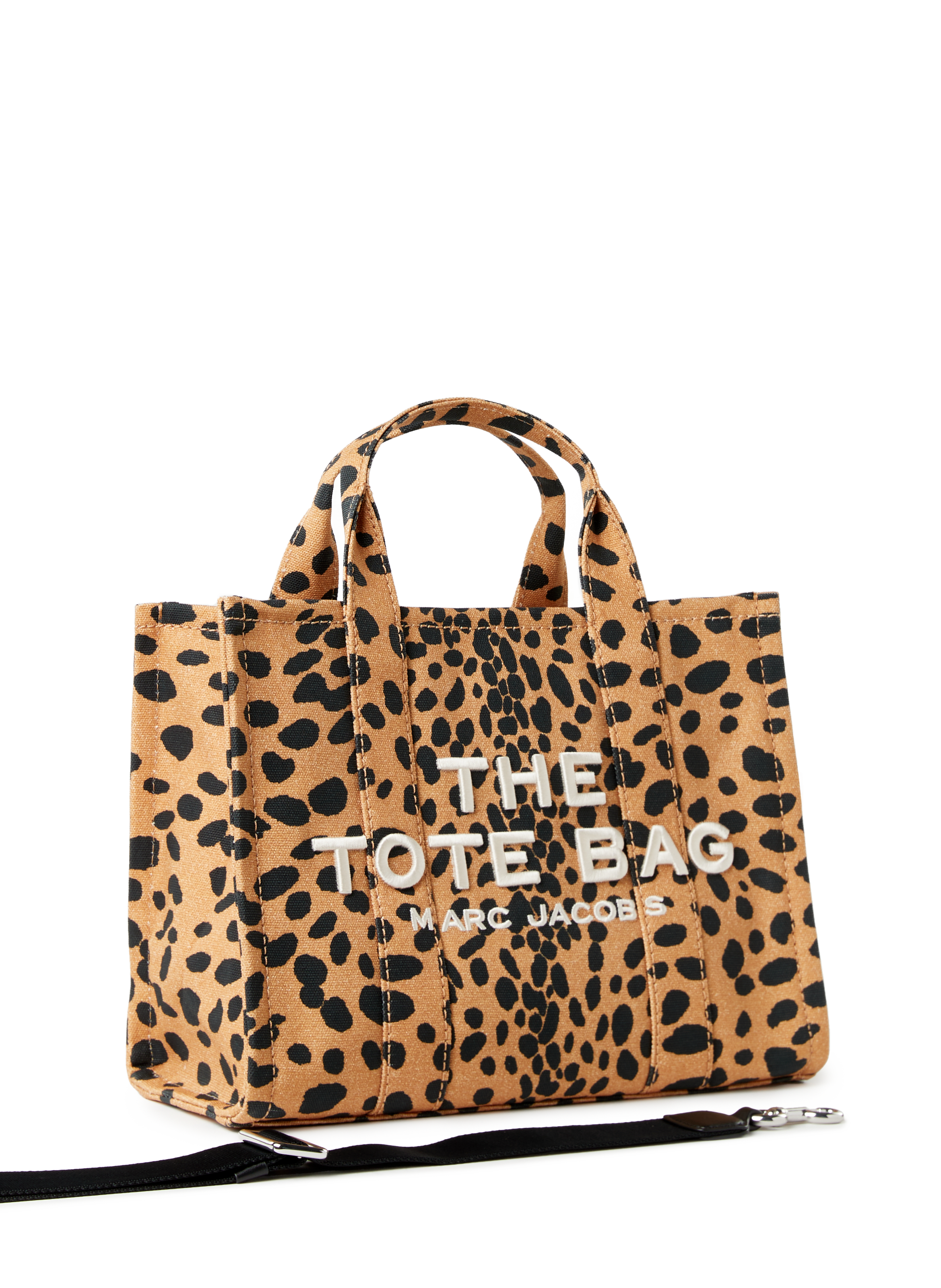 The Cheetah Canvas Large Tote Bag Black