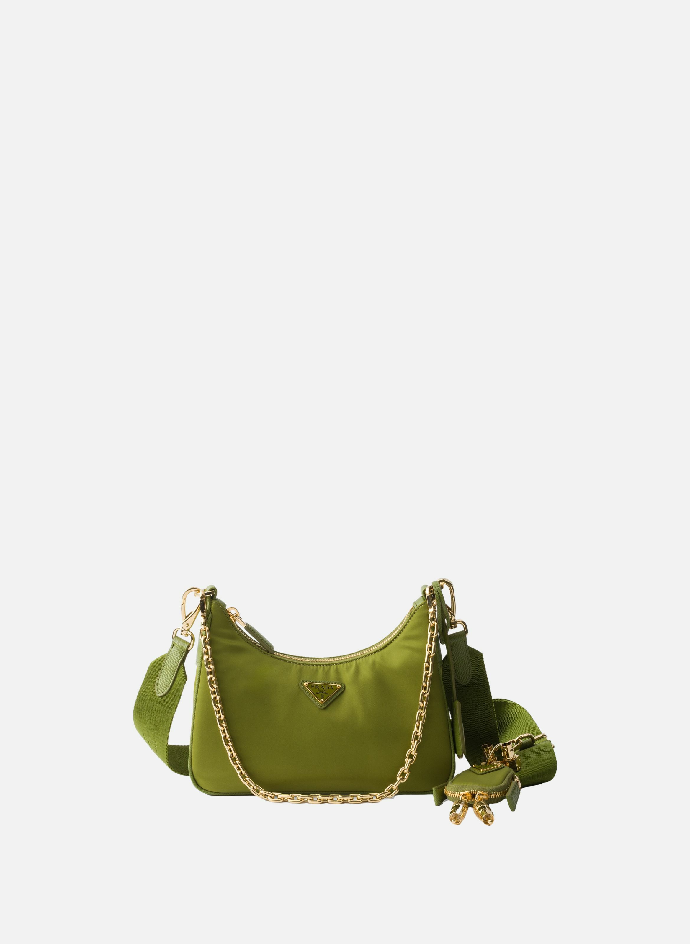Sac prada re-edition 2005 en re-nylon et cuir saff PRADA Vert