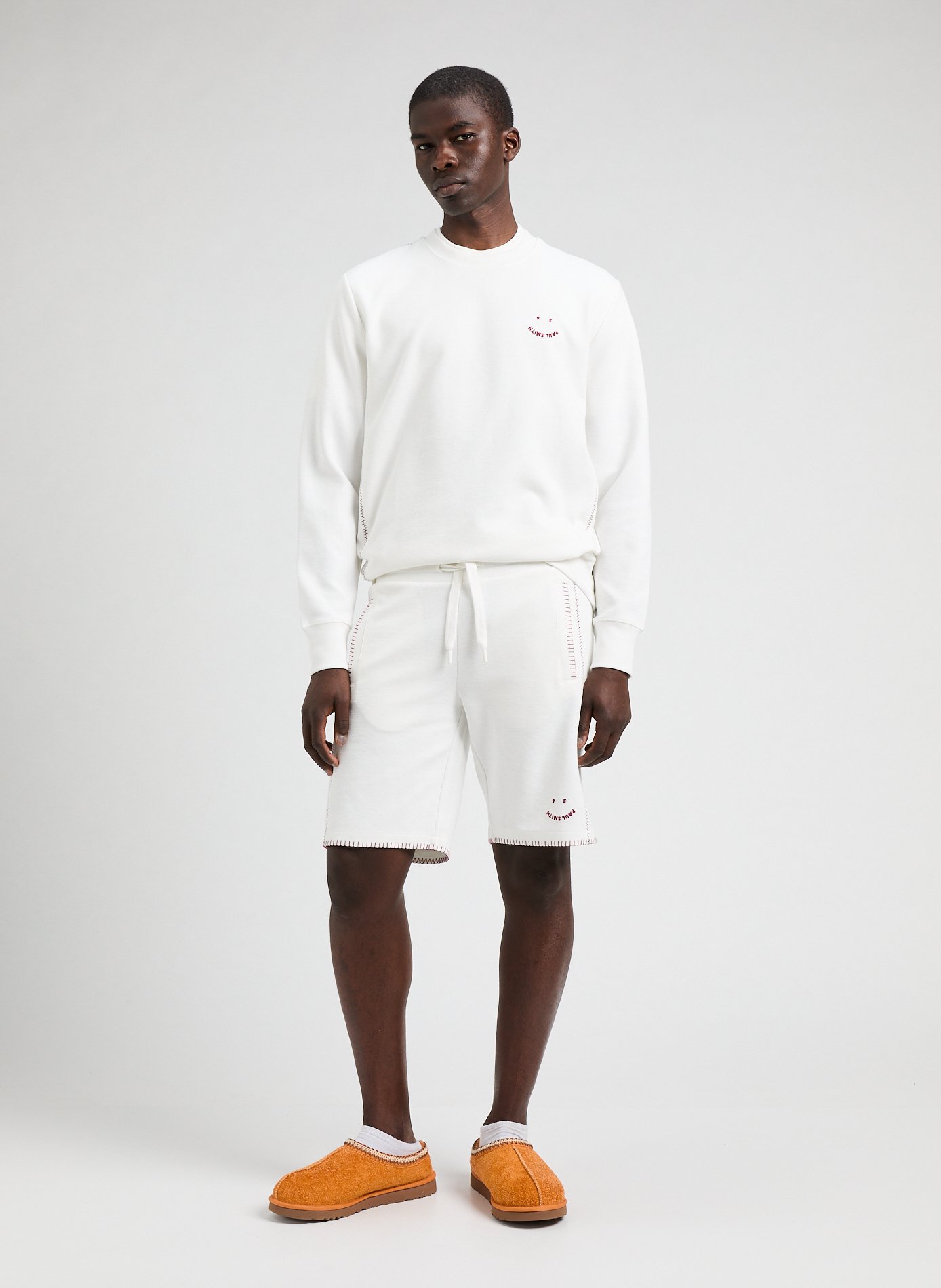 Pull droit en coton mélangé PAUL SMITH Blanc