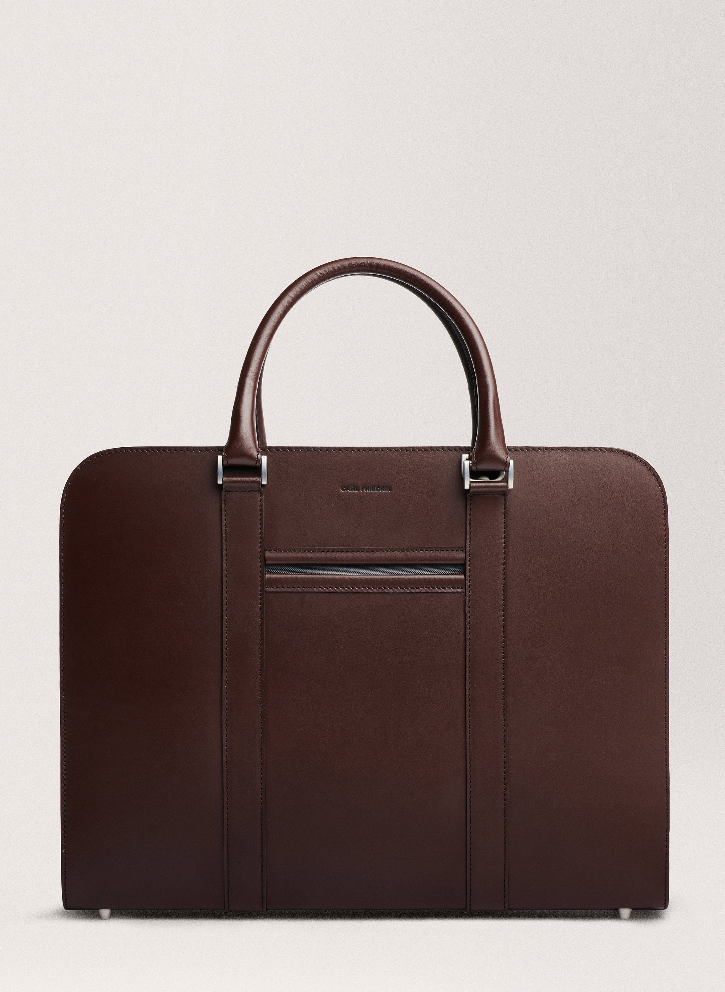 Porte-documents 'Palissy Briefcase' en cuir vachetta CARL FRIEDRIK Marron