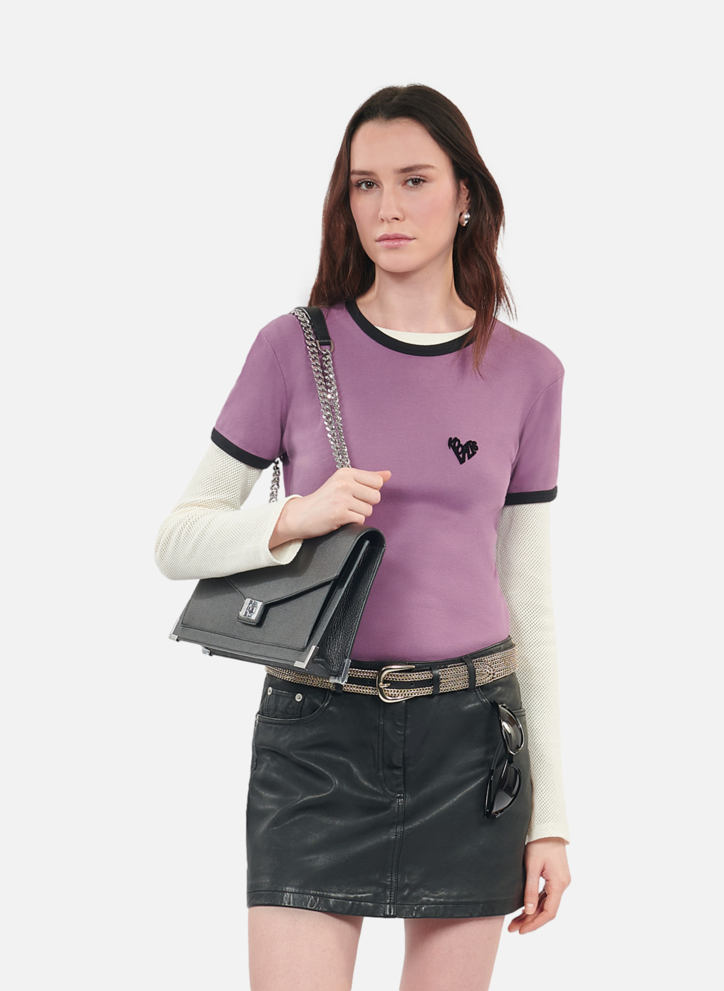 T-shirt kooples heart VioletTHE KOOPLES