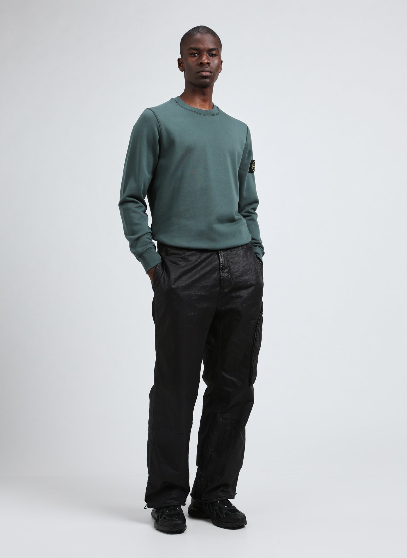 Pull en coton STONE ISLAND Vert