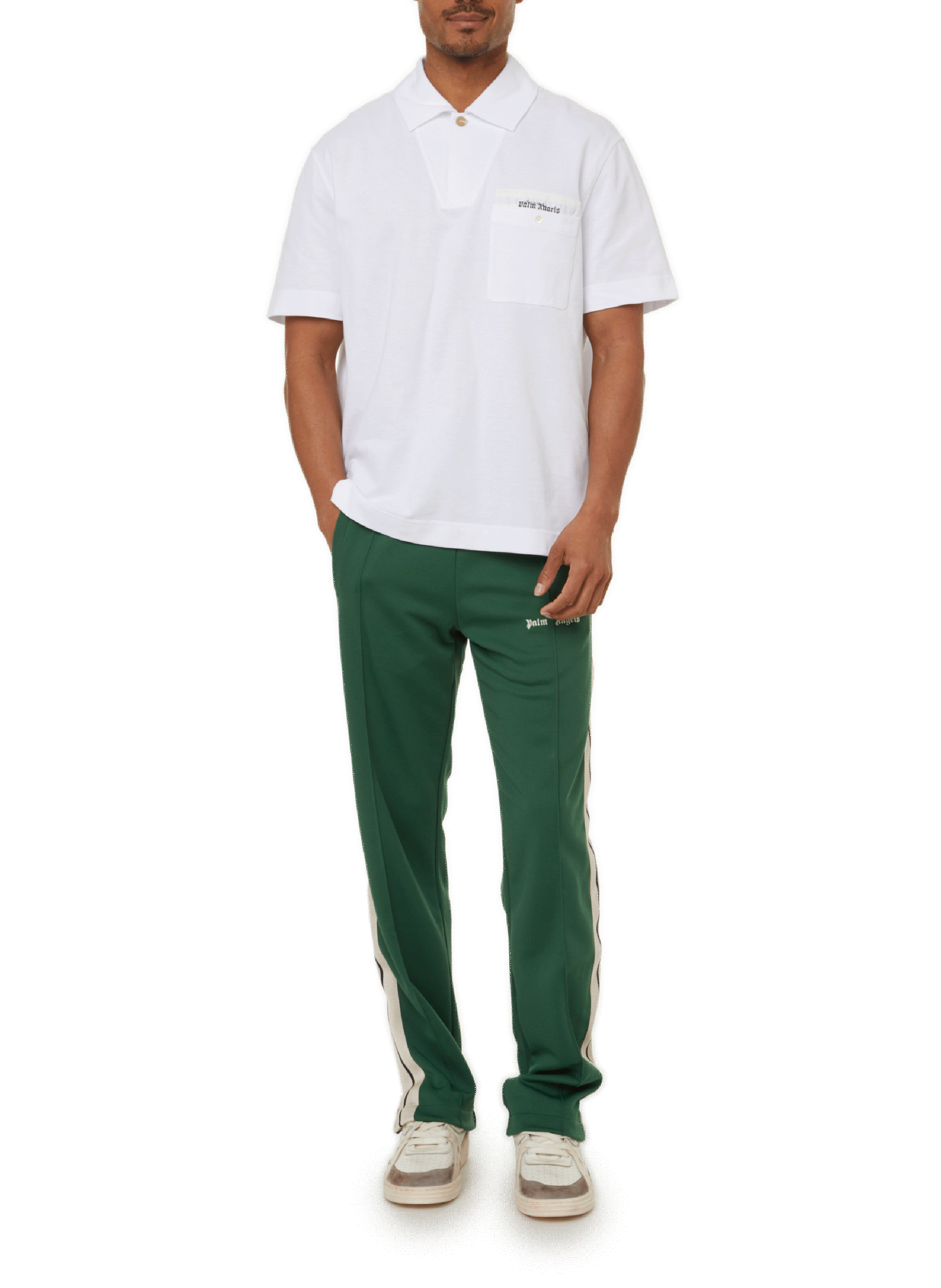 Cotton polo shirt  PALM ANGELS White
