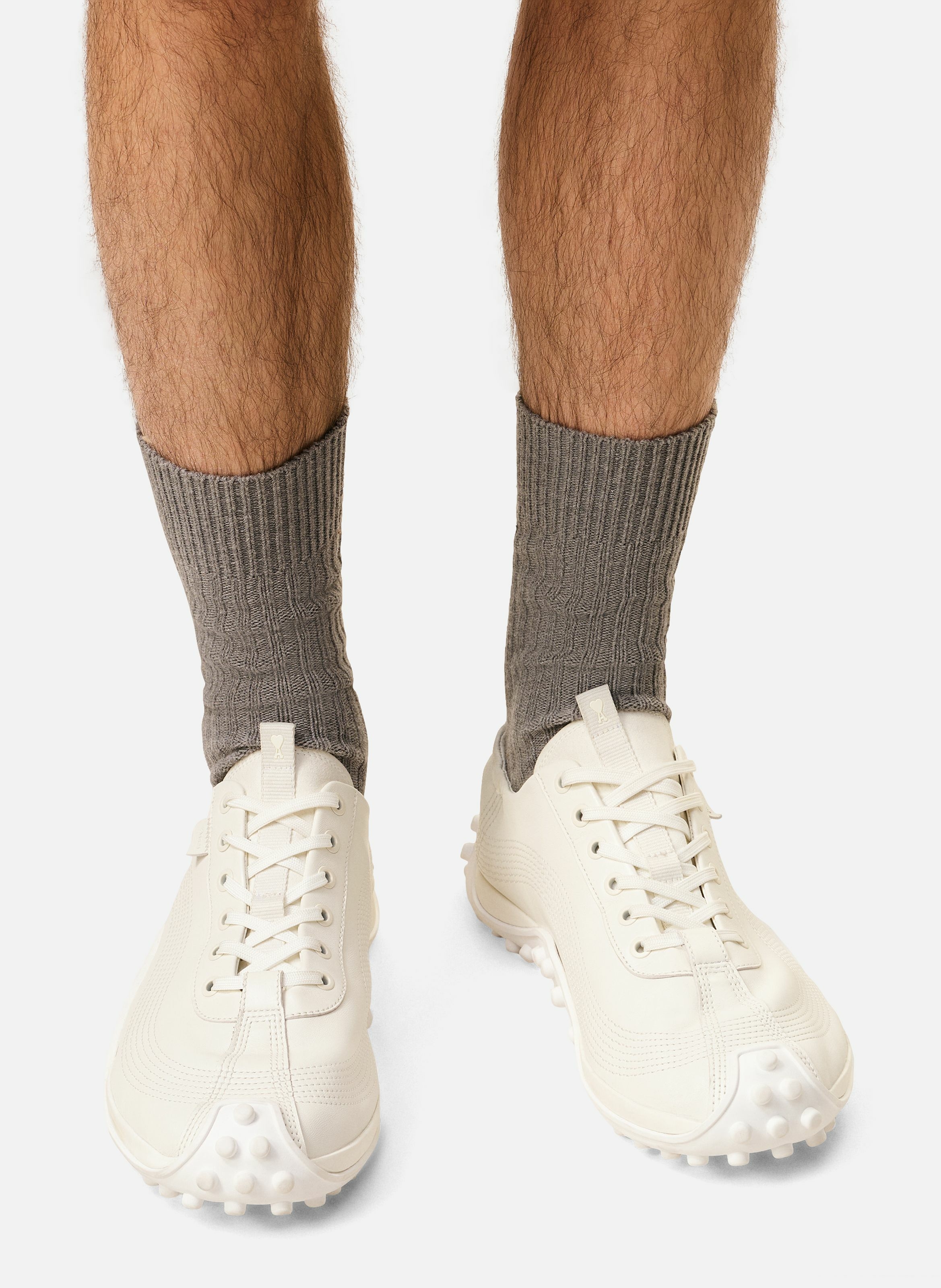 Sneakers mirage unisexes en cuir de veau AMI PARIS Blanc