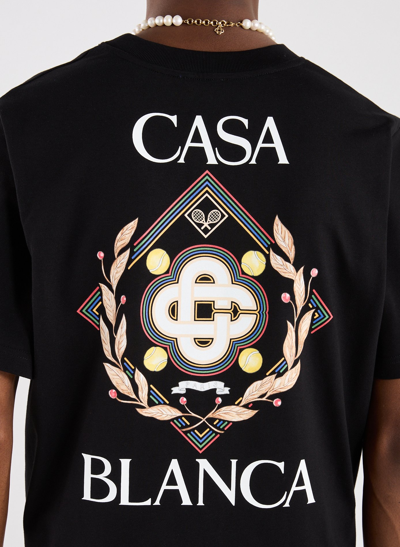 Classic Cotton T-Shirt CASABLANCA PARIS Black