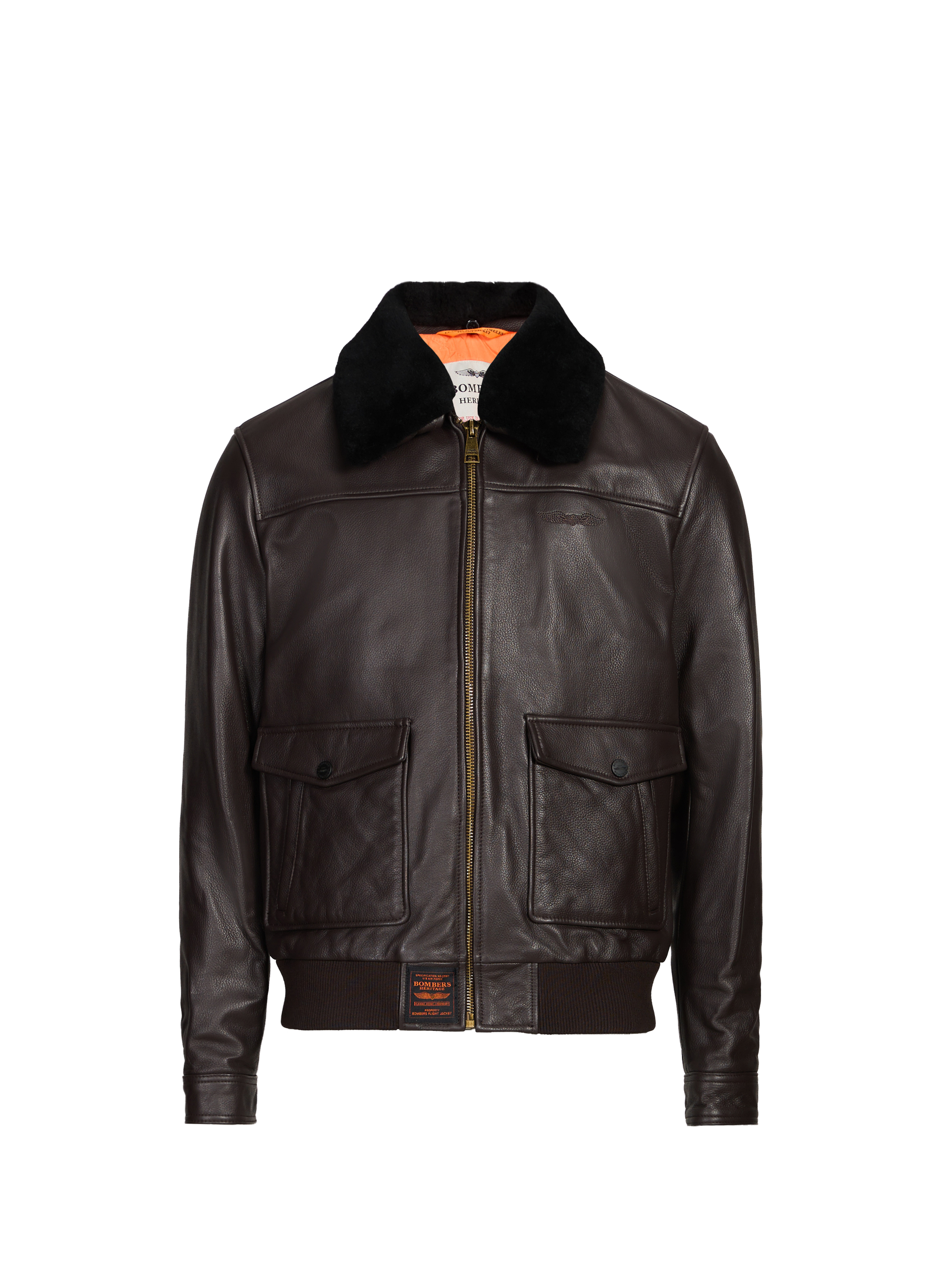 Veste en cuir BOMBERS ORIGINAL Marron