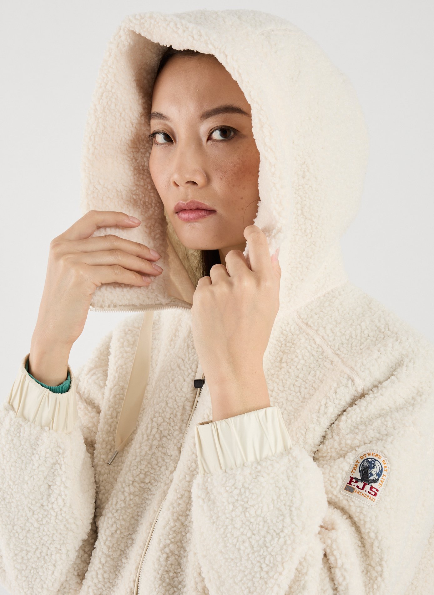 Zip-up fleece hoodie PARAJUMPERS Beige