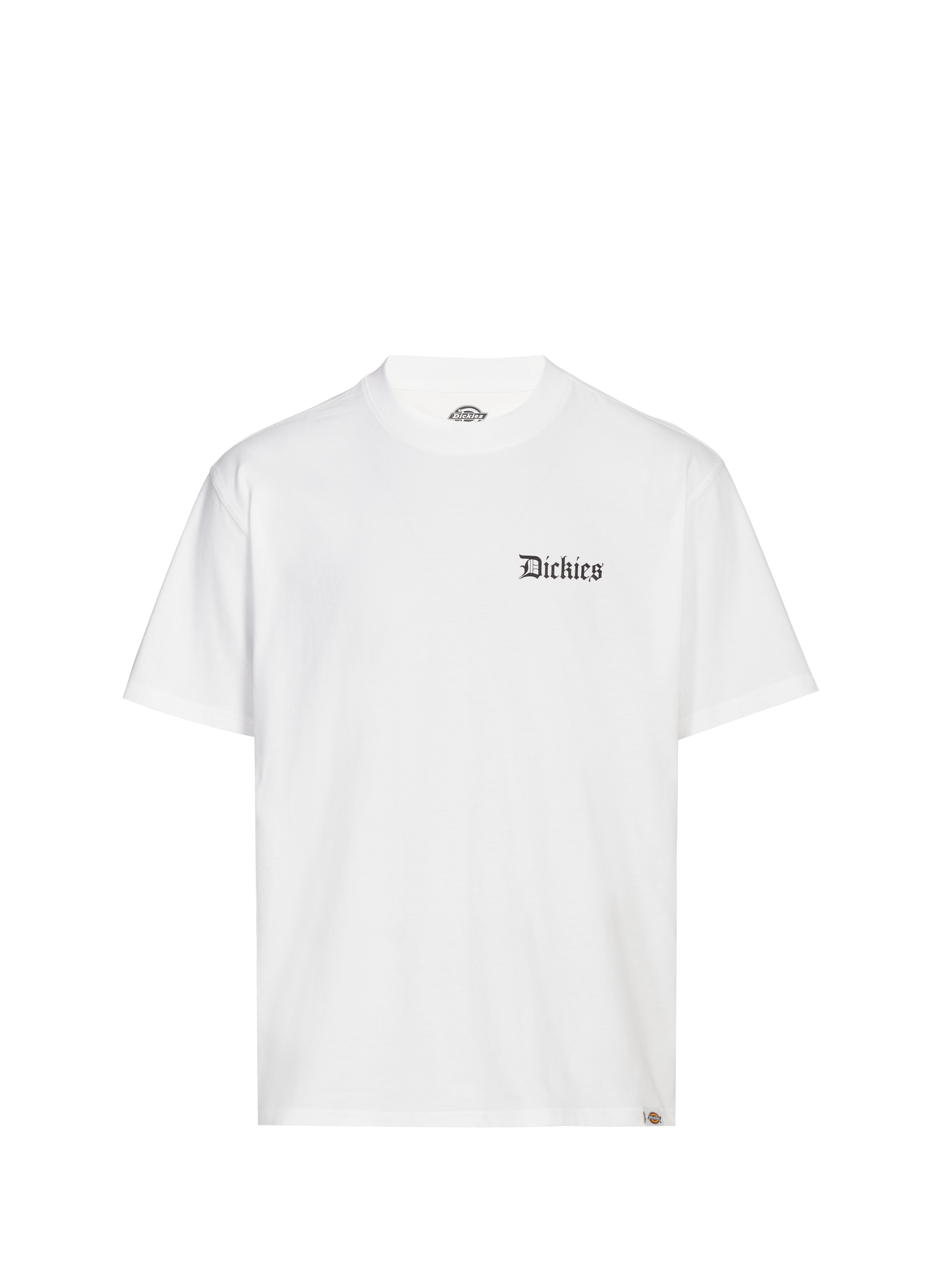 Biker-style cotton t-shirt DICKIES White