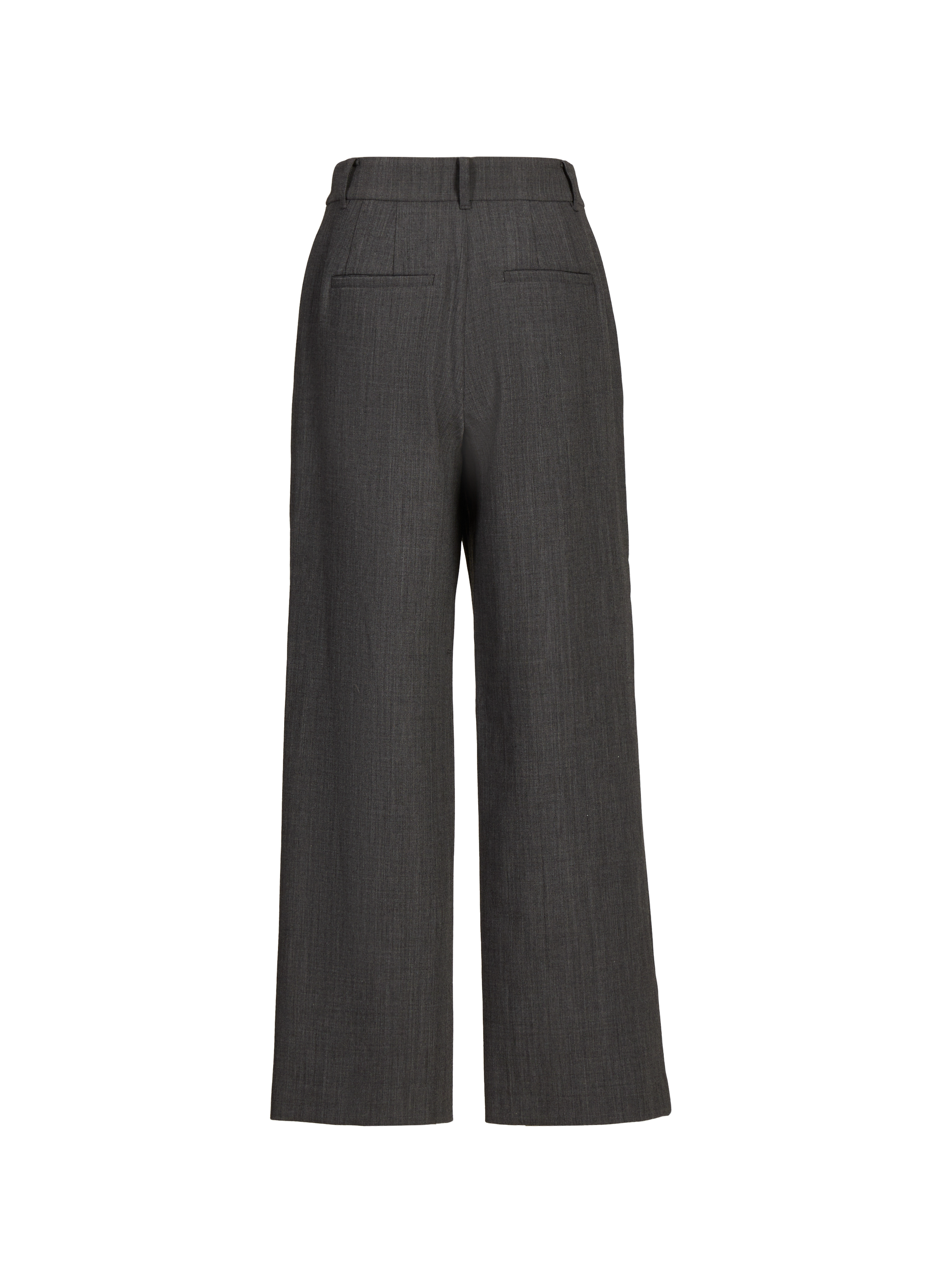 Straight wool-blend trousers  SANDBEIGE Grey