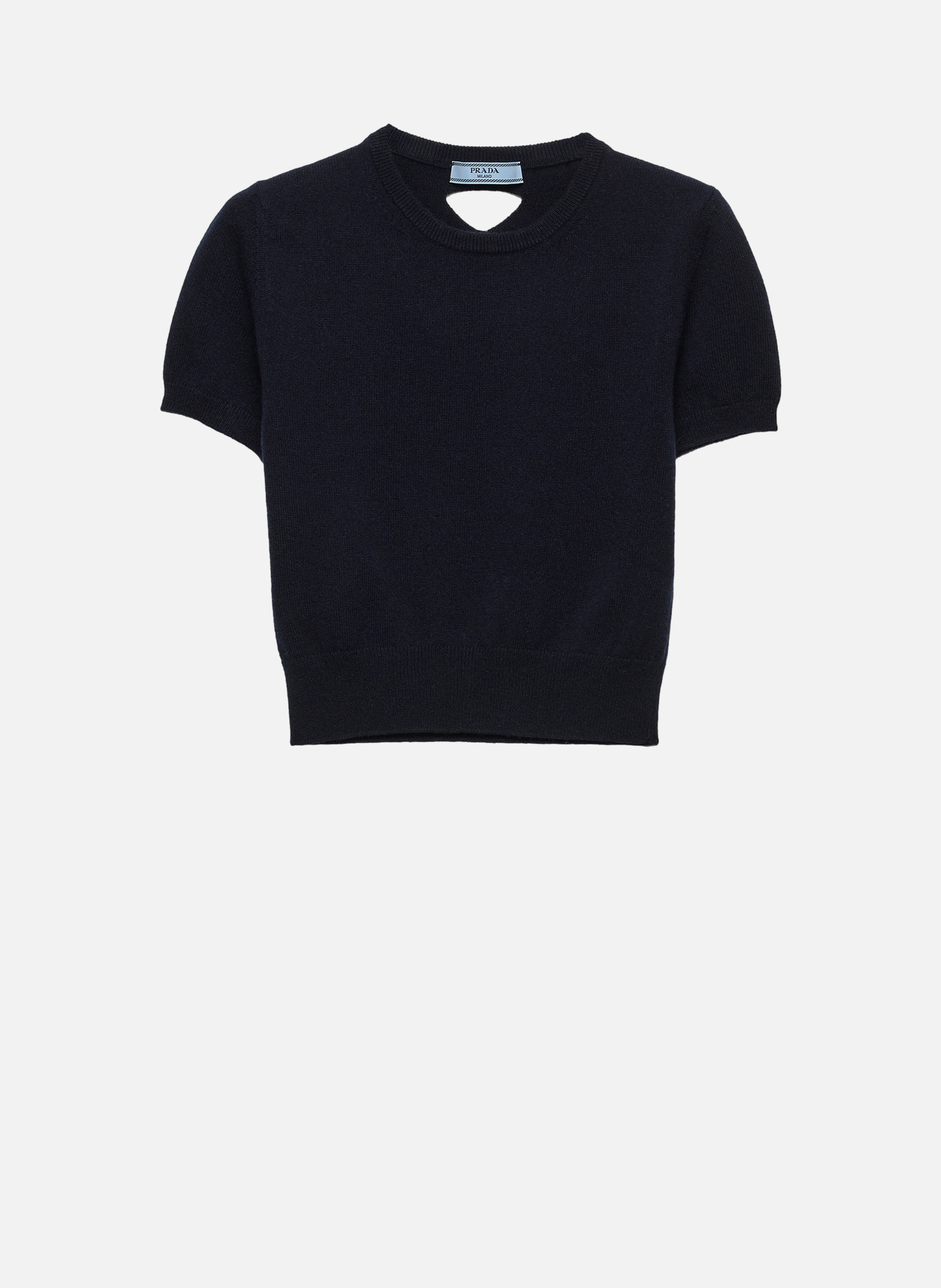 Pull à col rond en cachemire PRADA Bleu