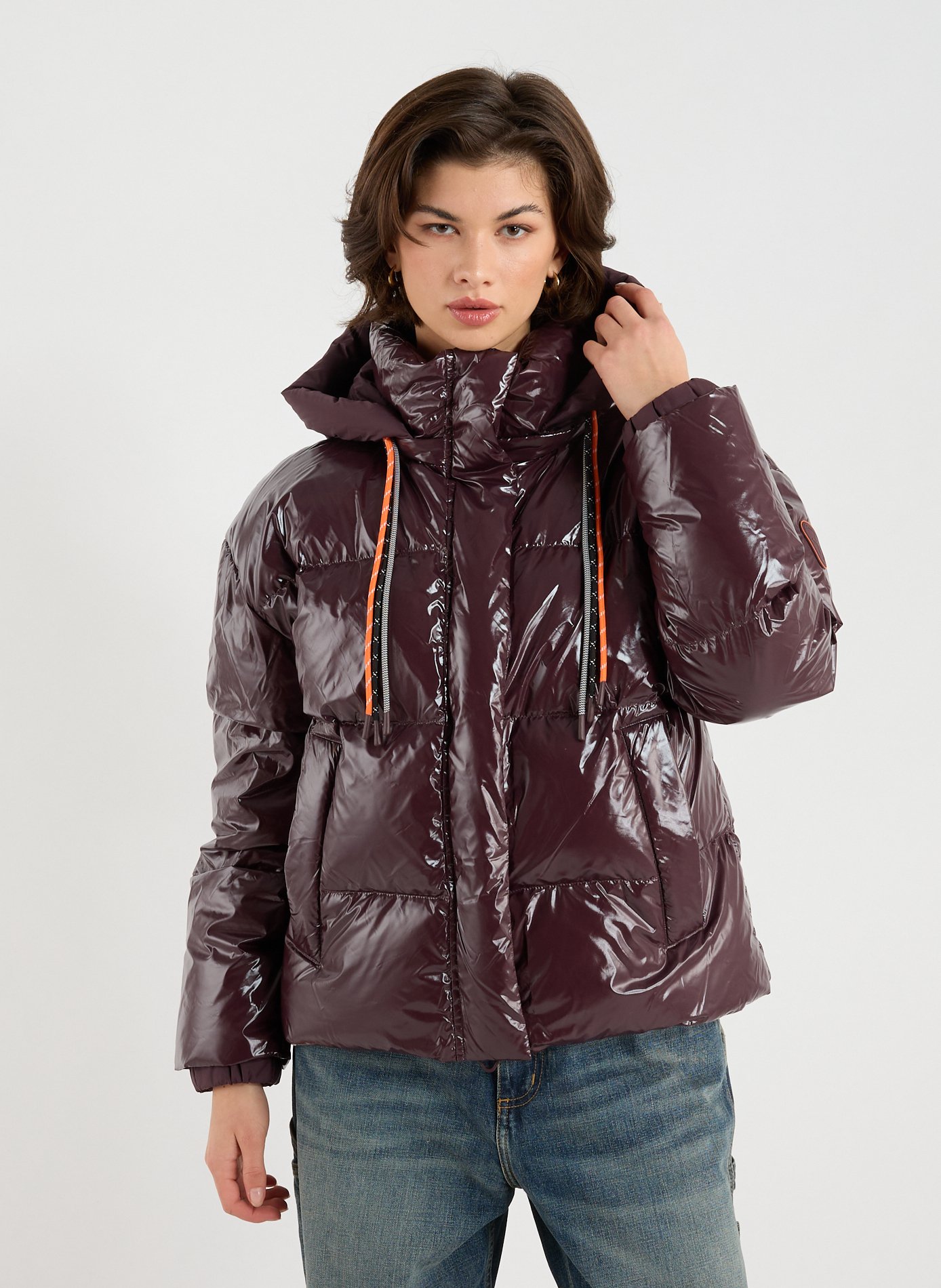 GERTRUDE ET GASTON Doudoune matelassée à capuche amovible Rouge