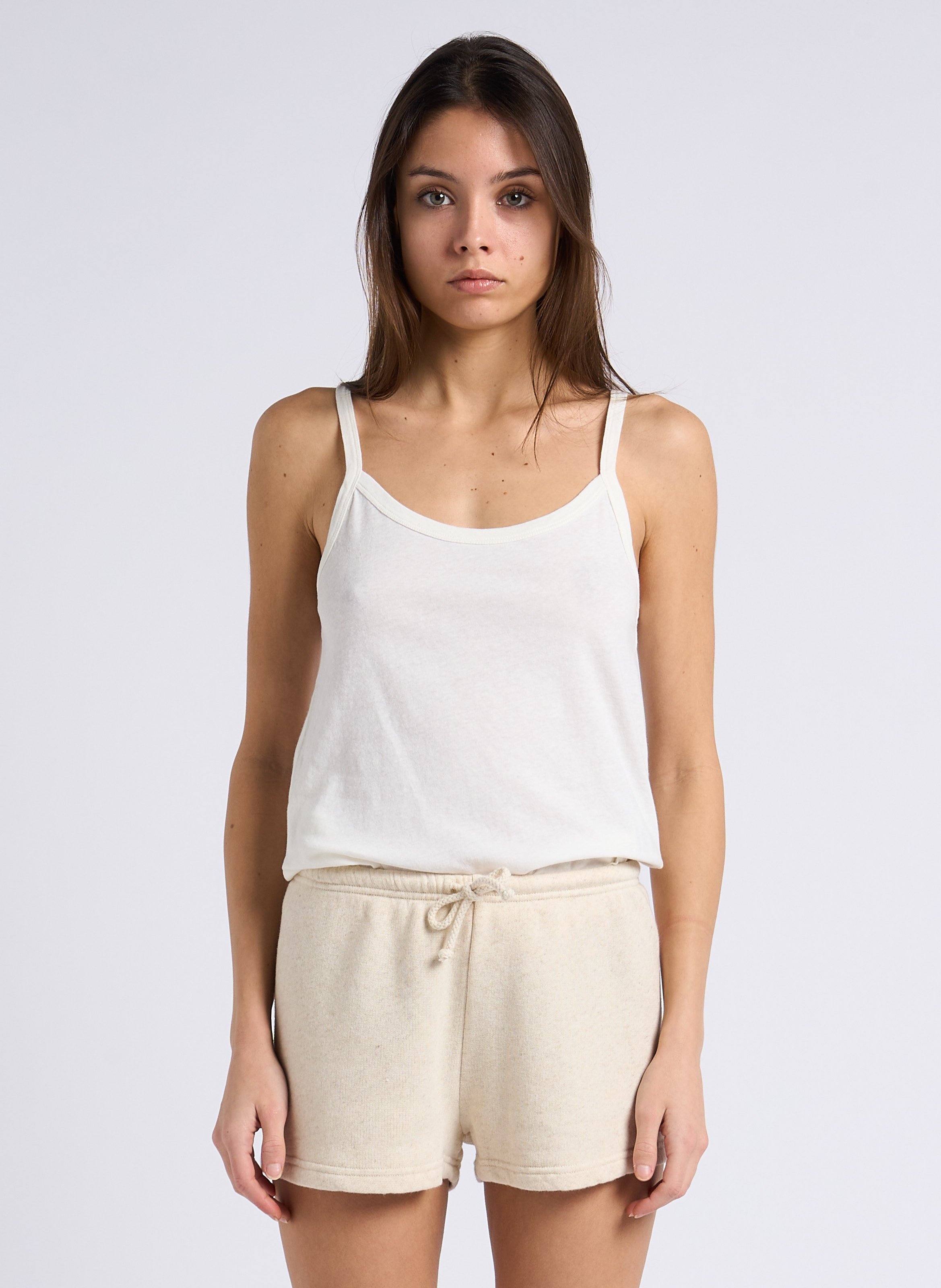 Débardeur droit en coton Gamipy AMERICAN VINTAGE Blanc