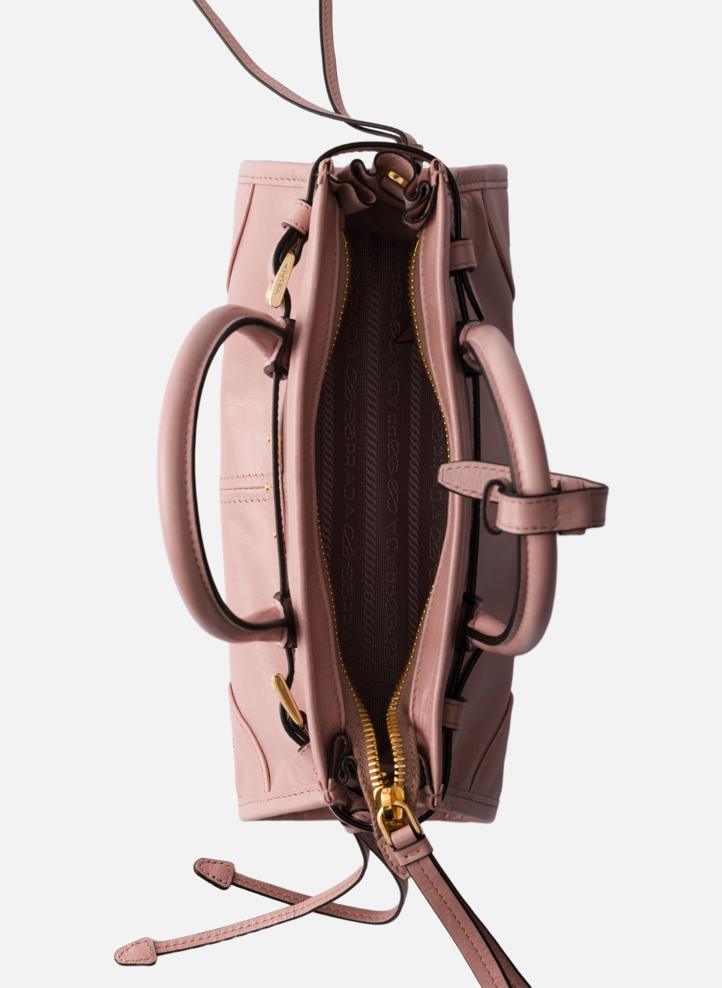 Mini sac à main prada bonnie en cuir PRADA Rose