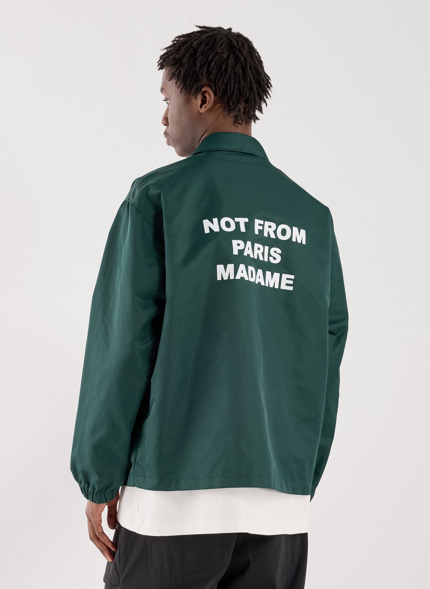 The slogan jacket DROLE DE MONSIEUR Green