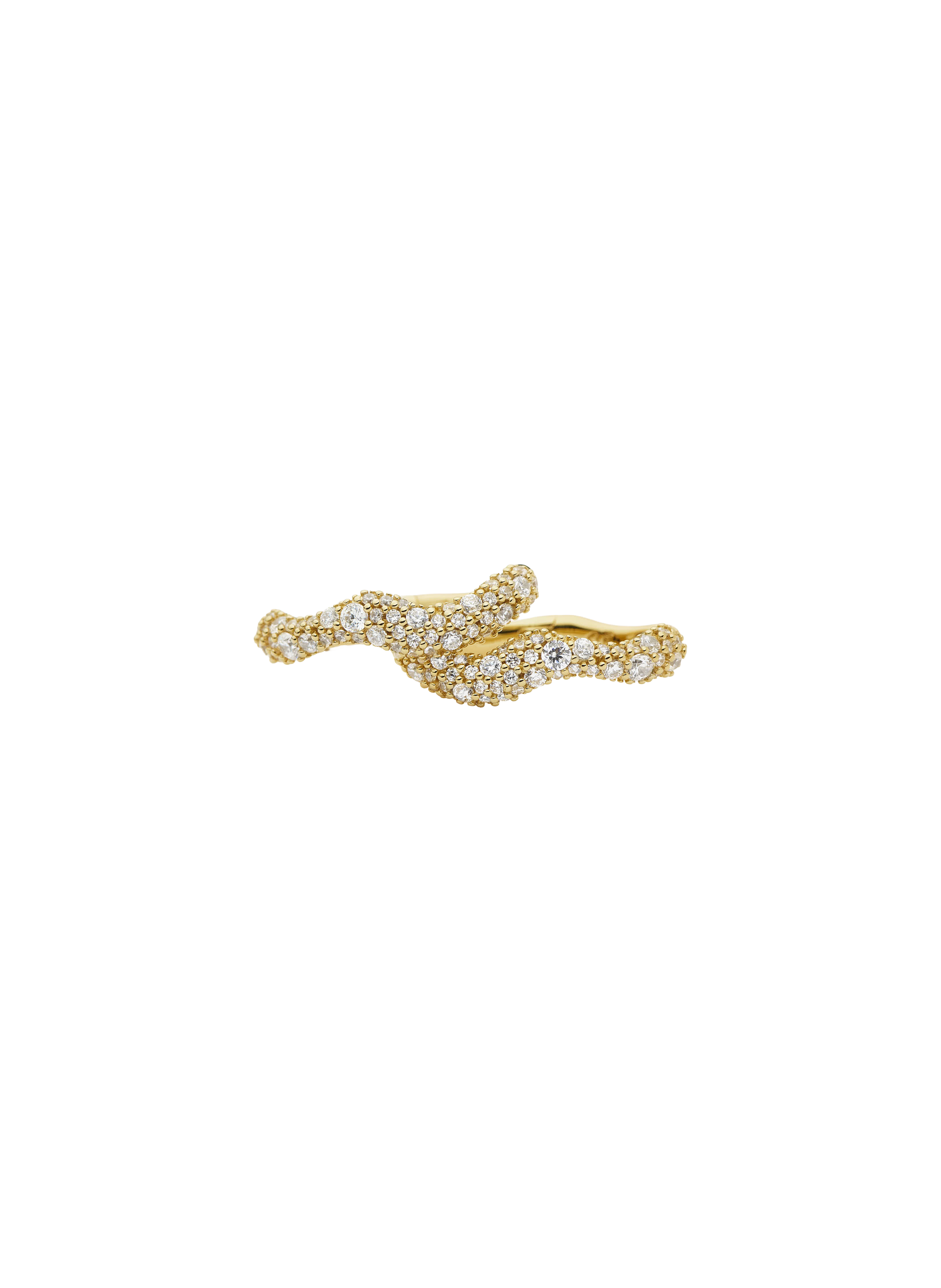 Boucles d'oreille ondulées Molten Snow en argent et plaqué or mélangés MISSOMA Doré