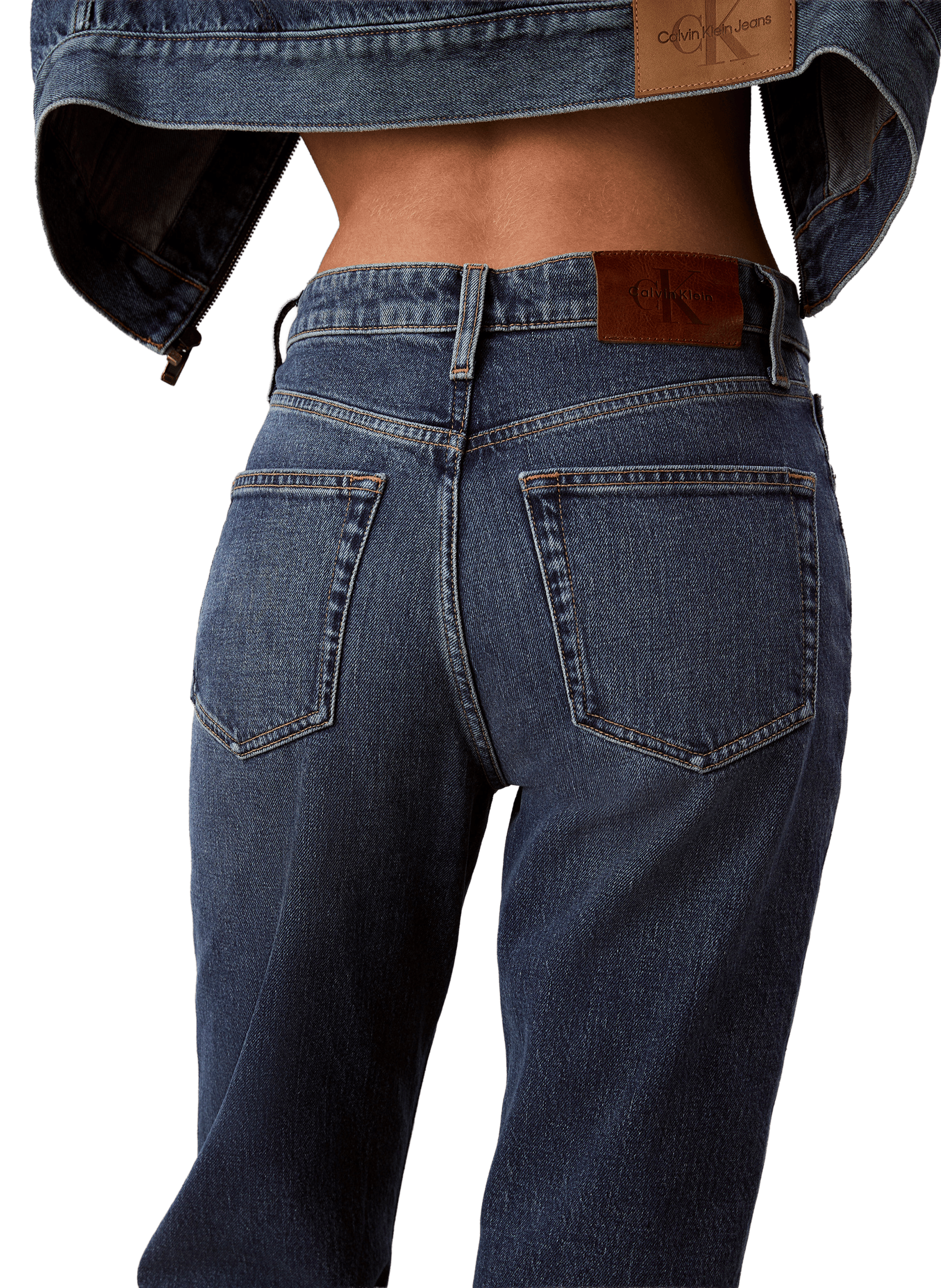 Jean droit taille haute CALVIN KLEIN Bleu