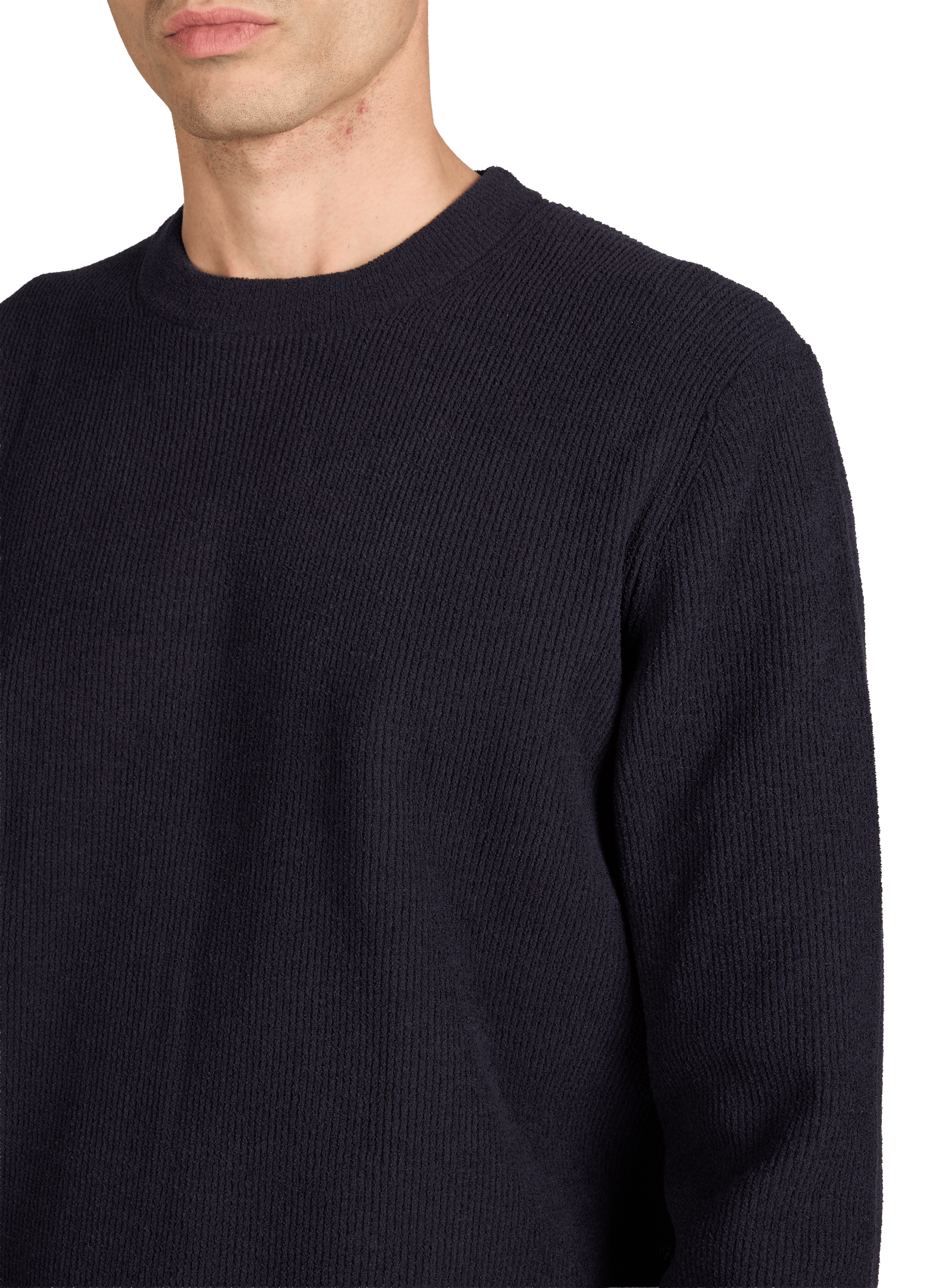 Ribbed straight sweater Danny NN.07 Blue