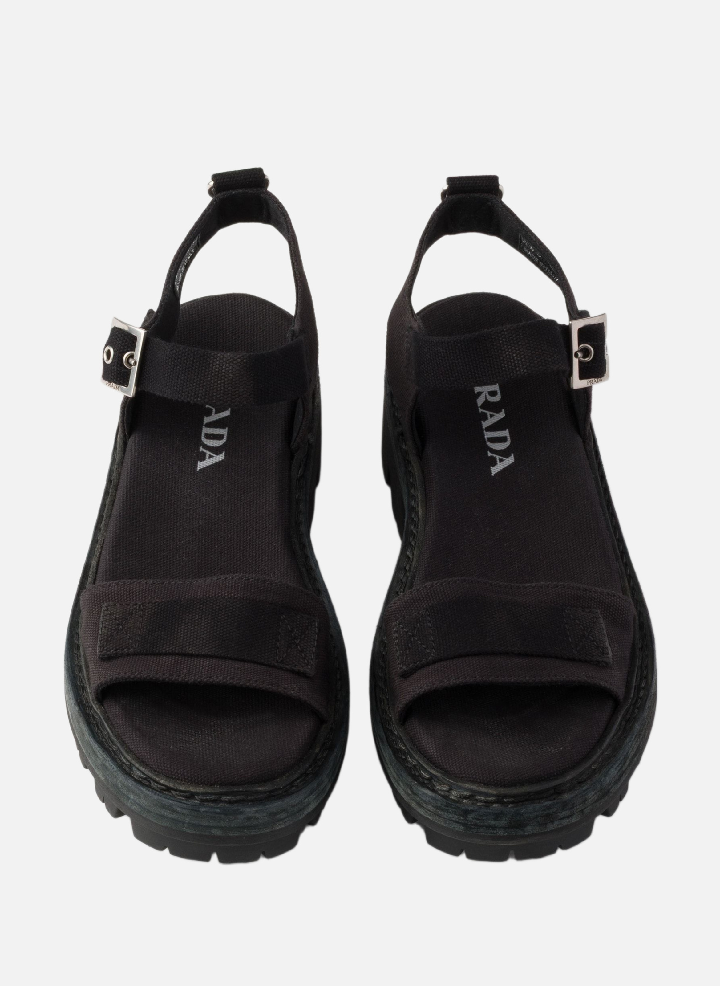 Sandales en toile PRADA Noir