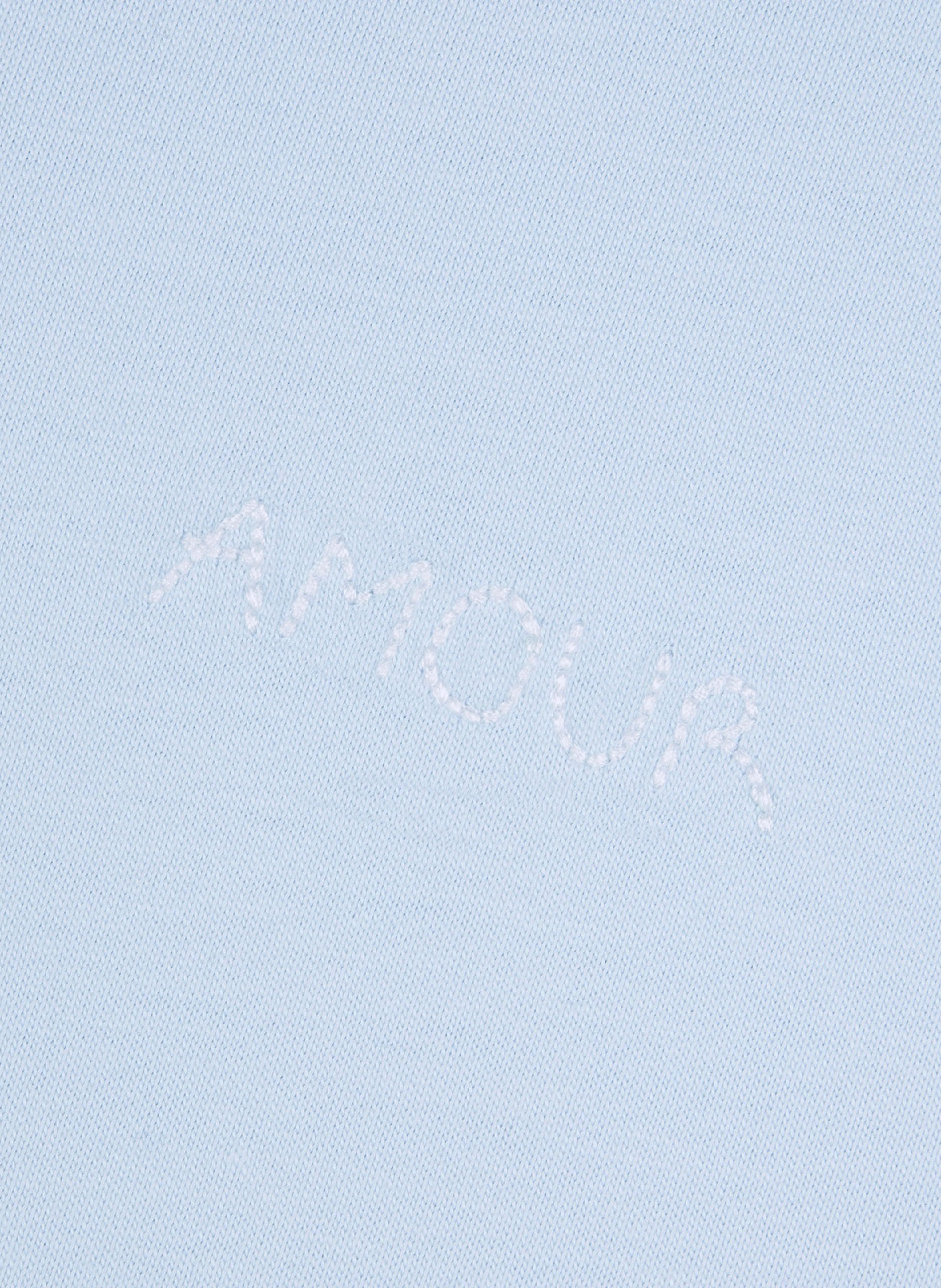 T-shirt Popincourt droit en coton biologique MAISON LABICHE Bleu