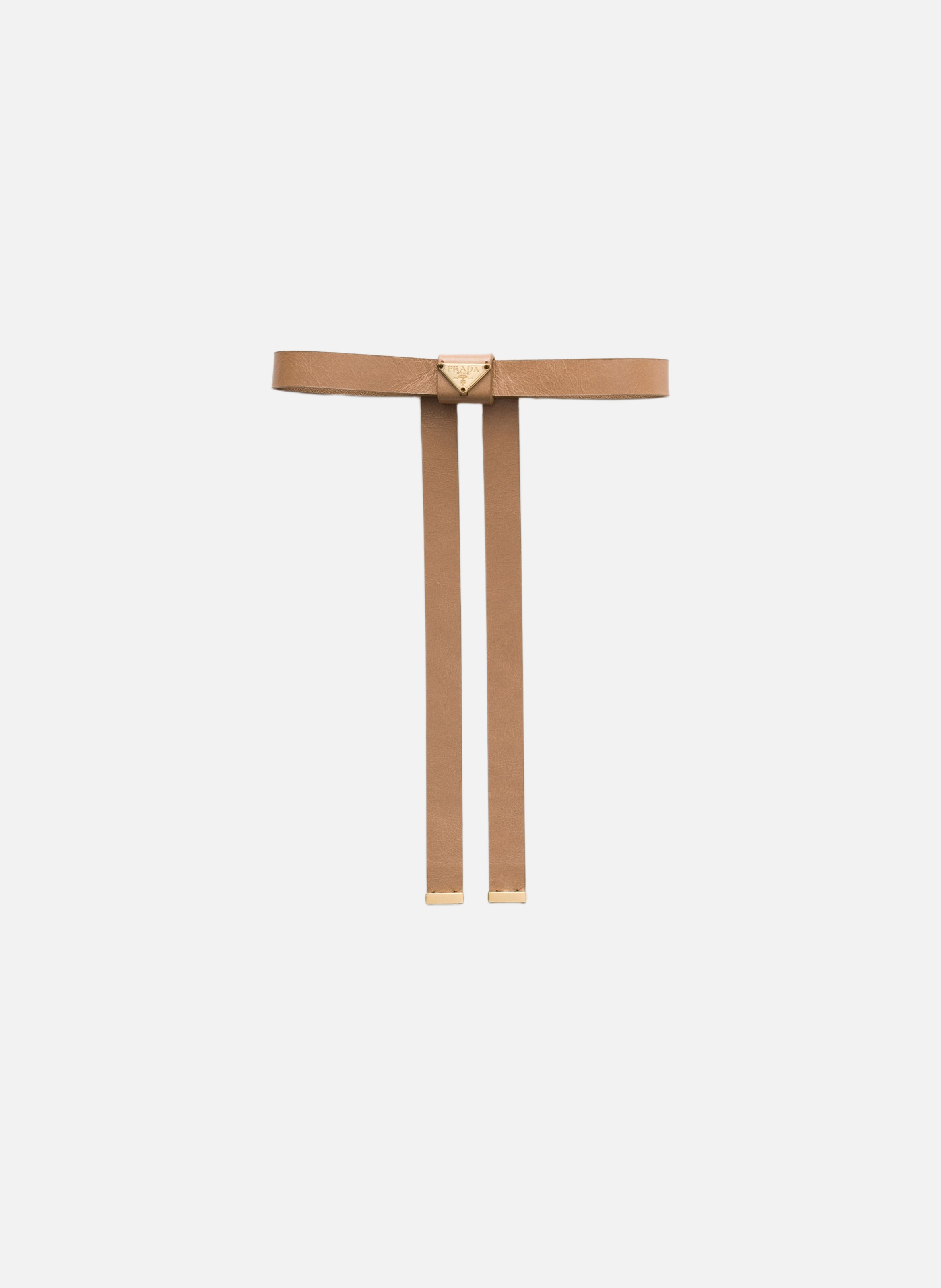 Pince à cheveux en cuir PRADA Rose