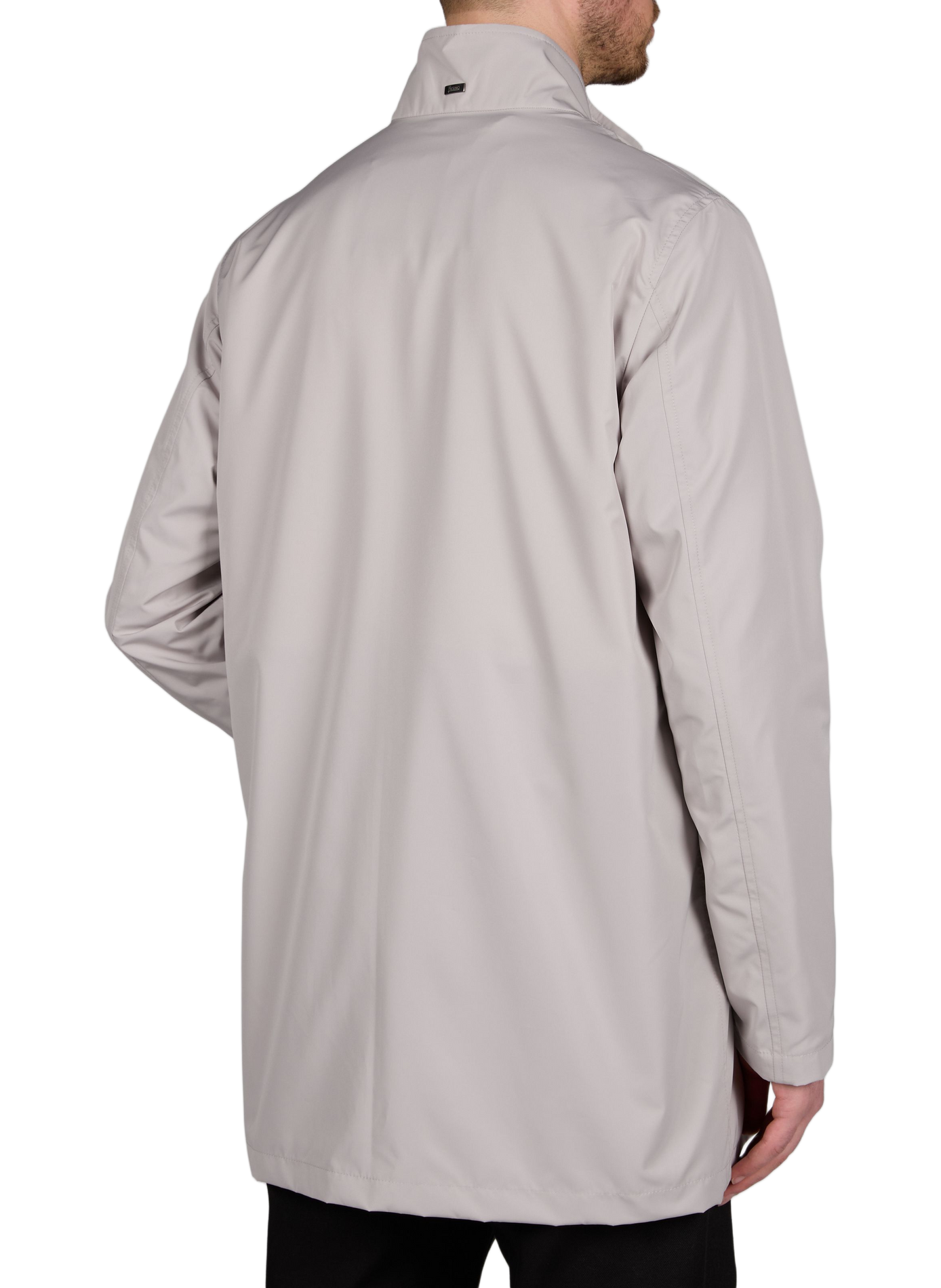 Solid high-neck raincoat HERNO Grey