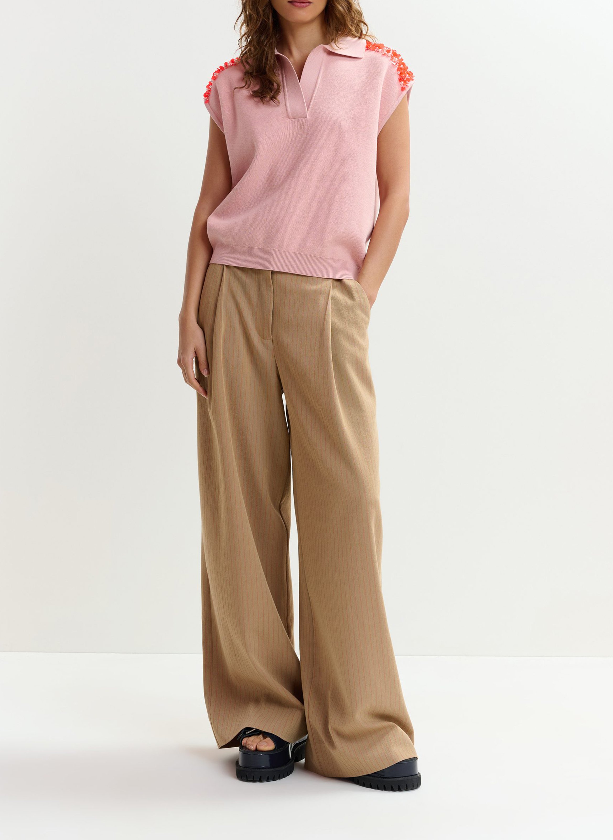 Top col polo joline ESSENTIEL ANTWERP Rose