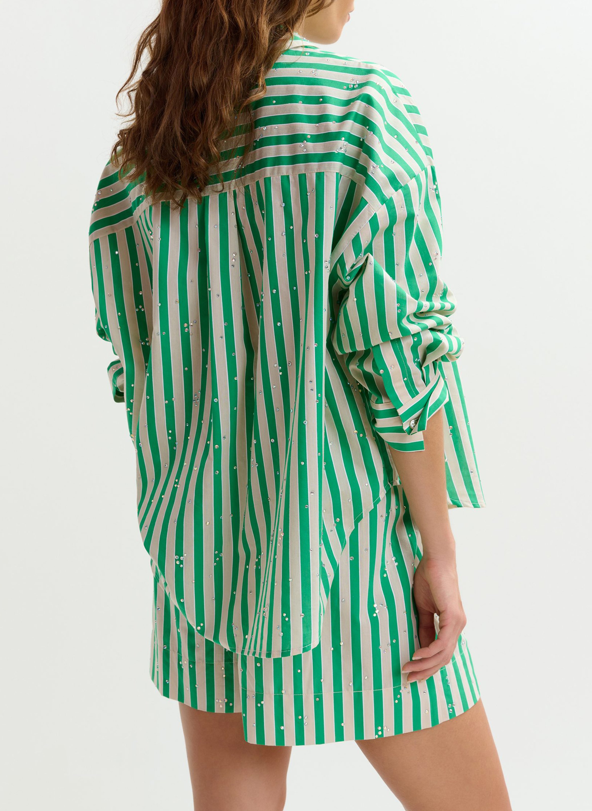 Chemise col classique en coton mélangé jelief ESSENTIEL ANTWERP Vert