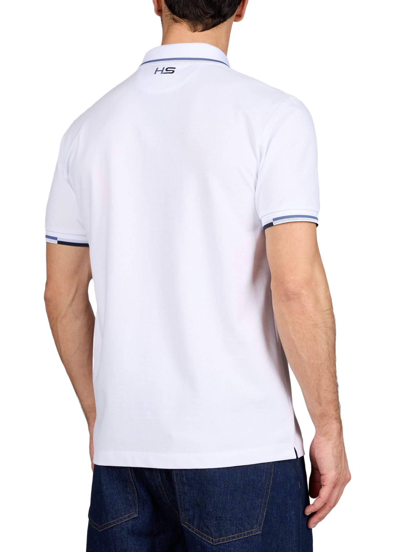 Solid short-sleeve straight fit polo HACKETT White