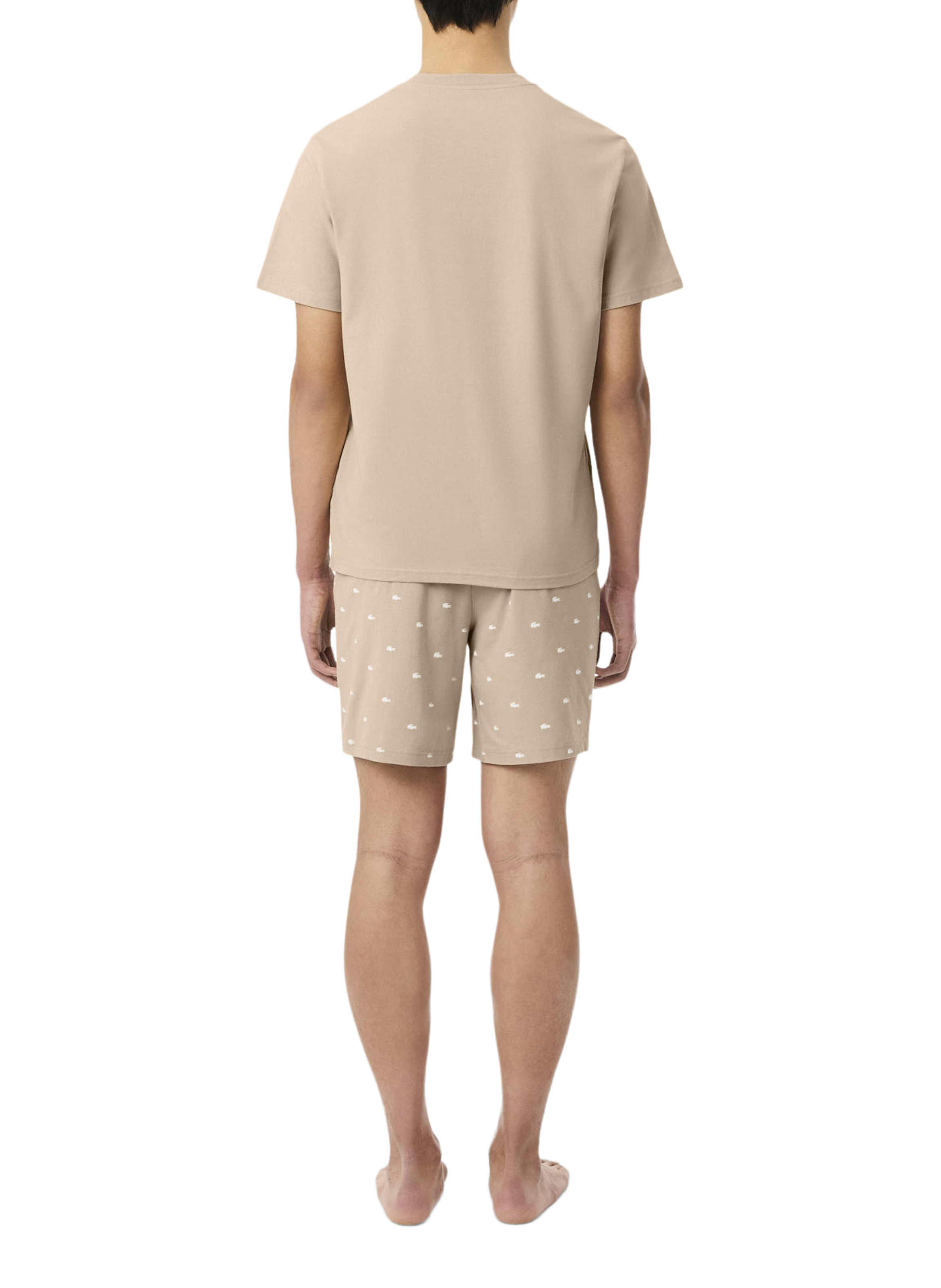 Ensemble de pyjama short en coton mélangé LACOSTE Rose