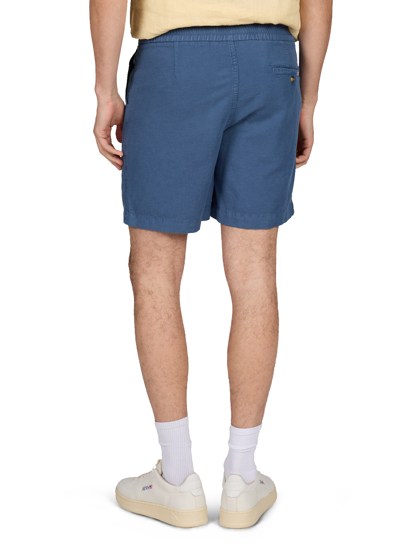 Short Chèvre en coton et lin mélangés FAGUO Bleu