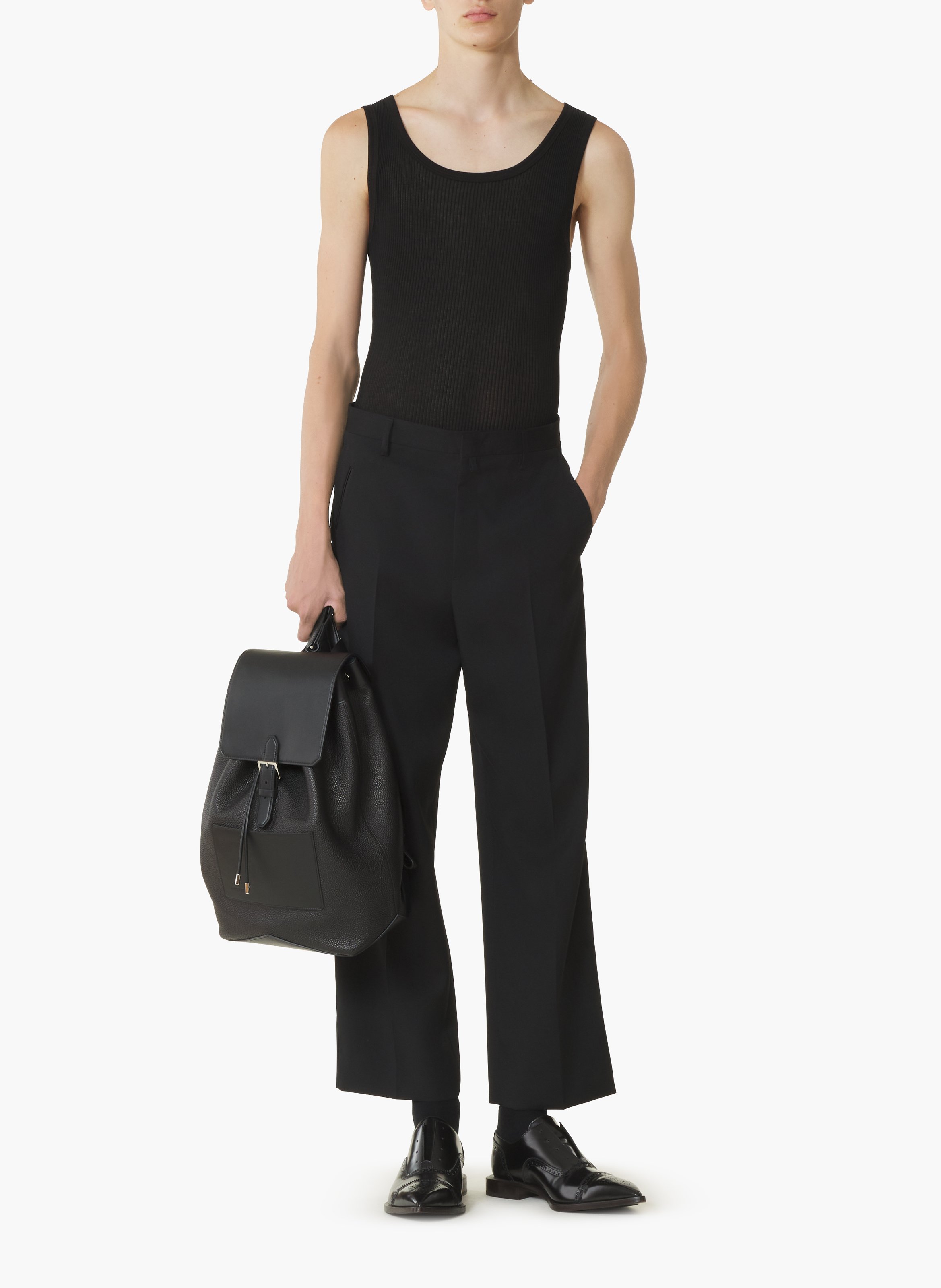 Débardeur en jersey plissé LANVIN Noir