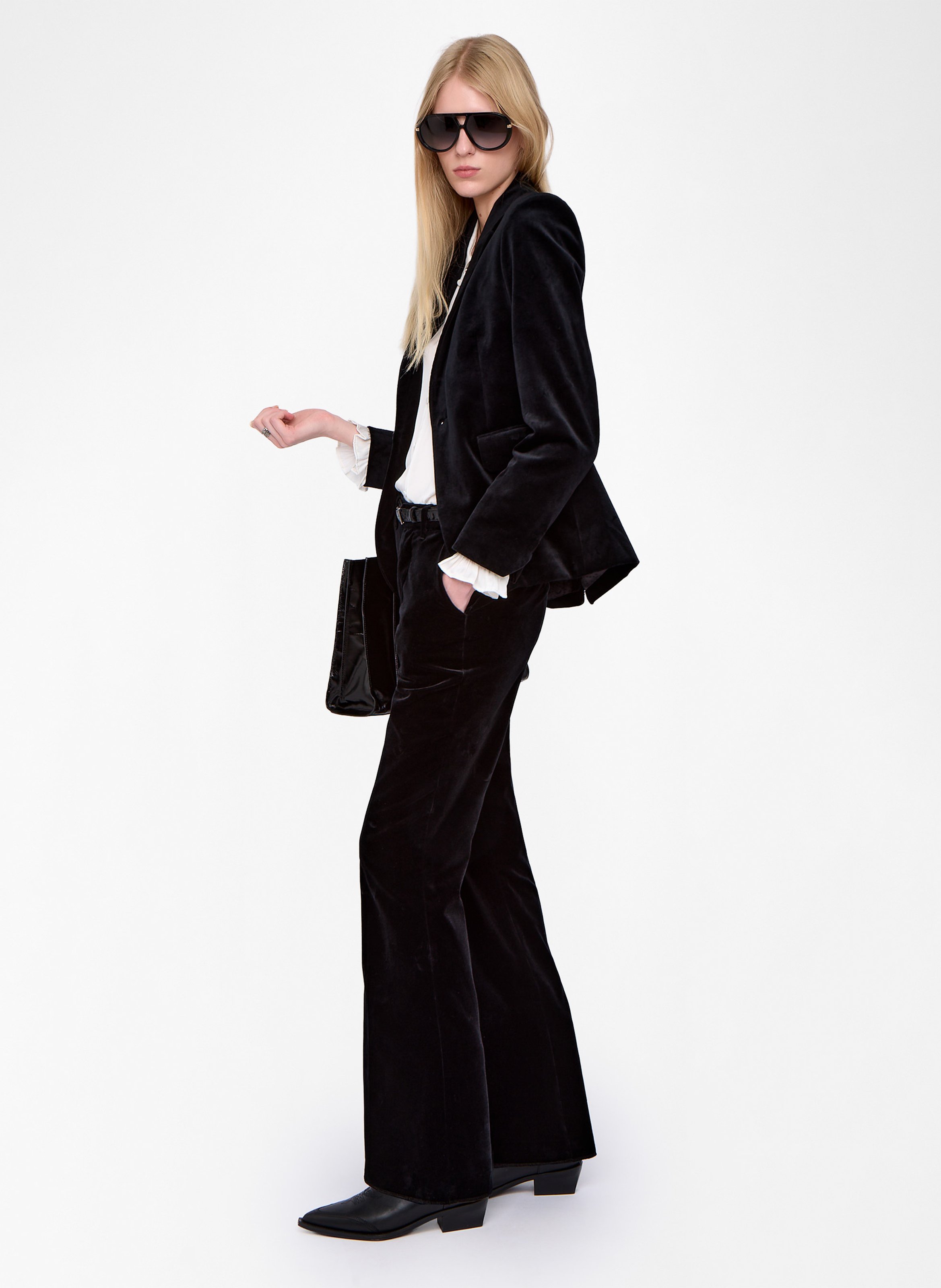 Pantalon velours en coton prevy ZADIG&VOLTAIRE Noir