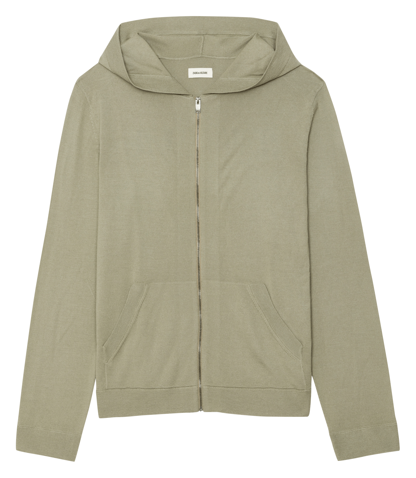 Gilet col rond en laine clash Vert