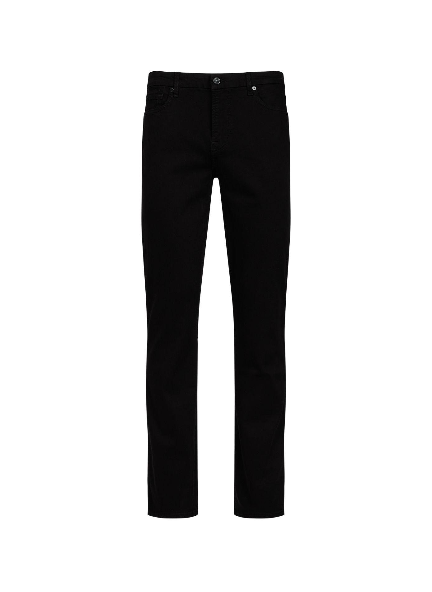 Straight stretch jeans Kimmie with mid-rise waist 7 FOR ALL MANKIND Black