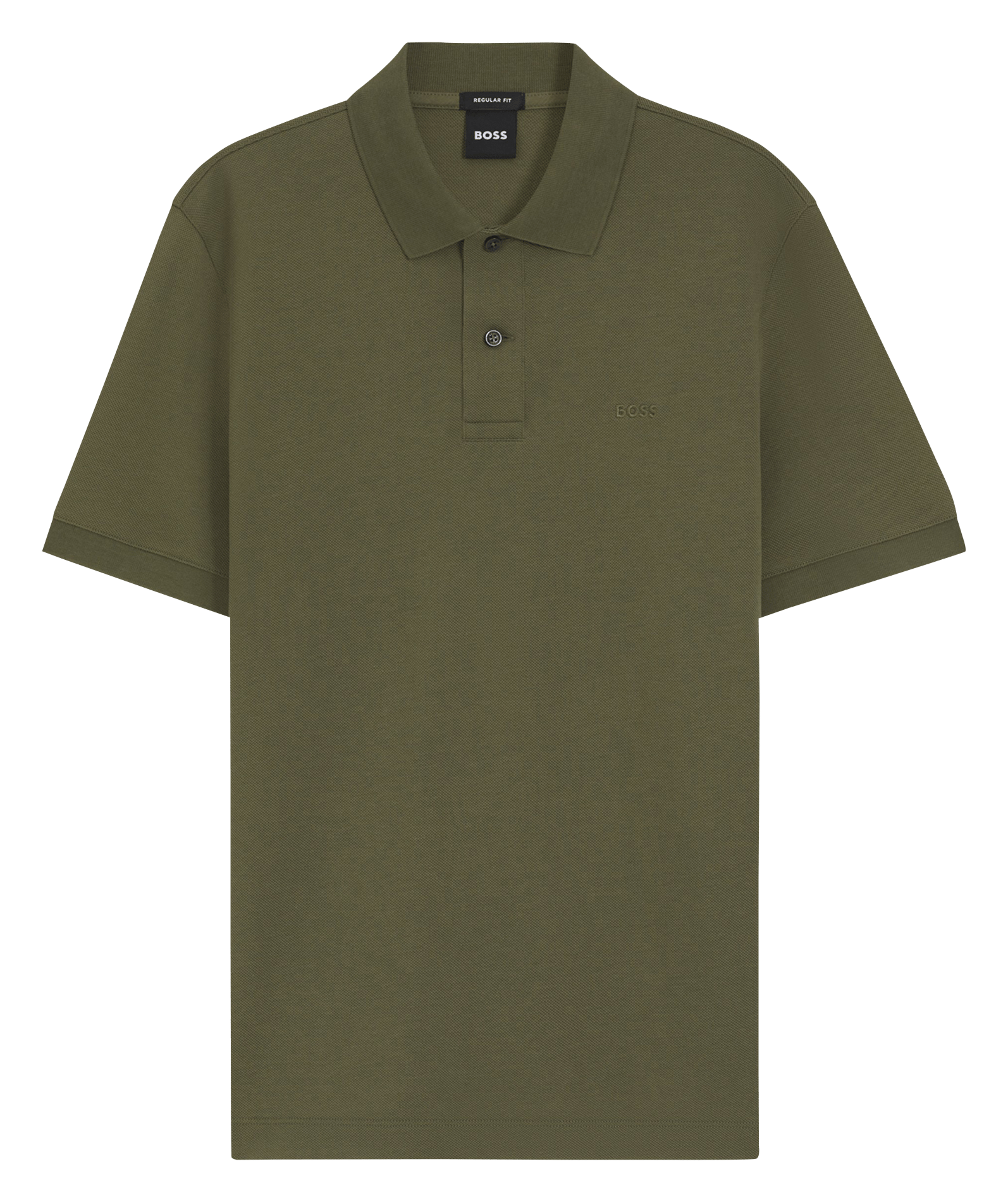 Polo manches courtes droit uni BOSS Kaki