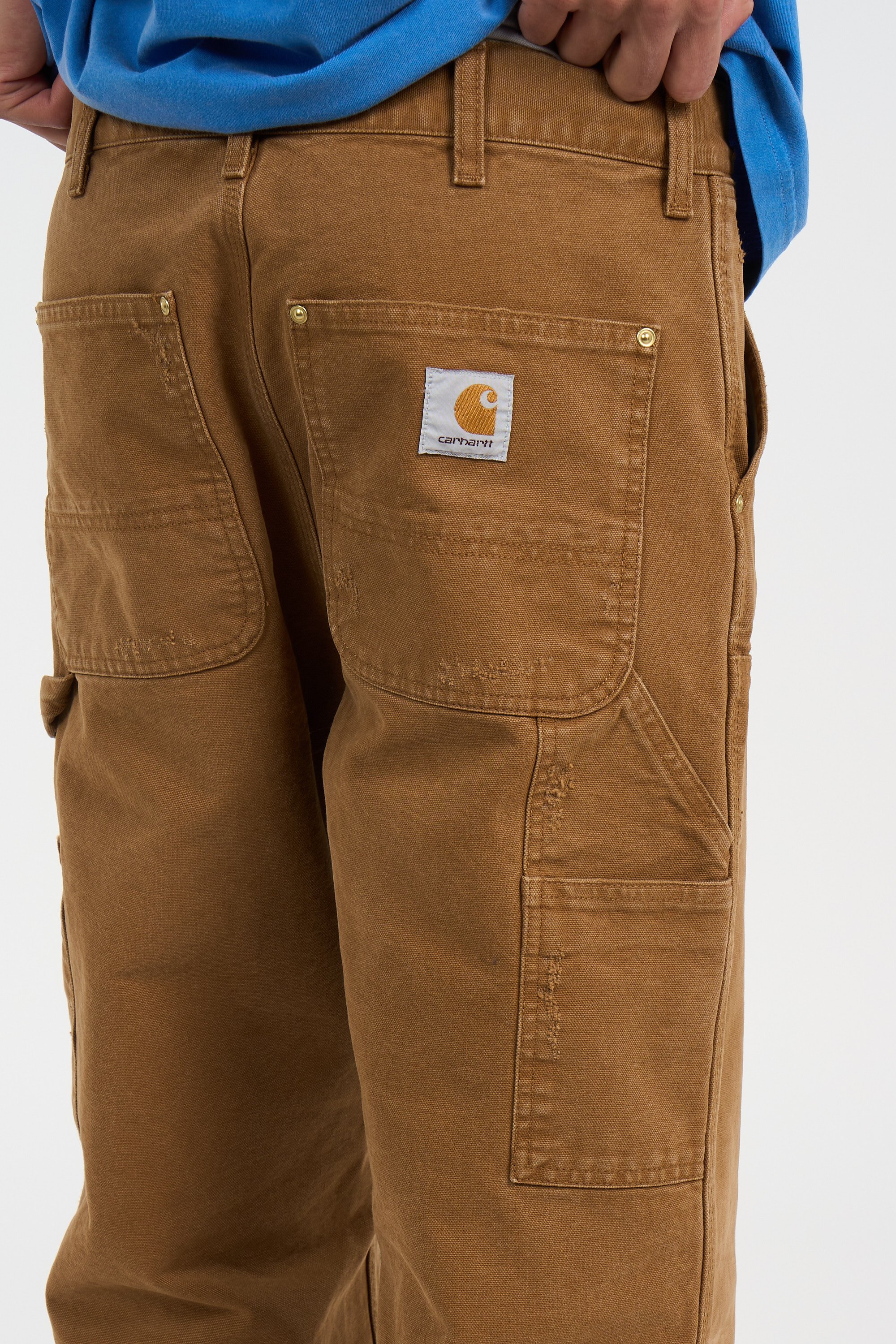 Pantalon double knee pant CARHARTT WIP Marron