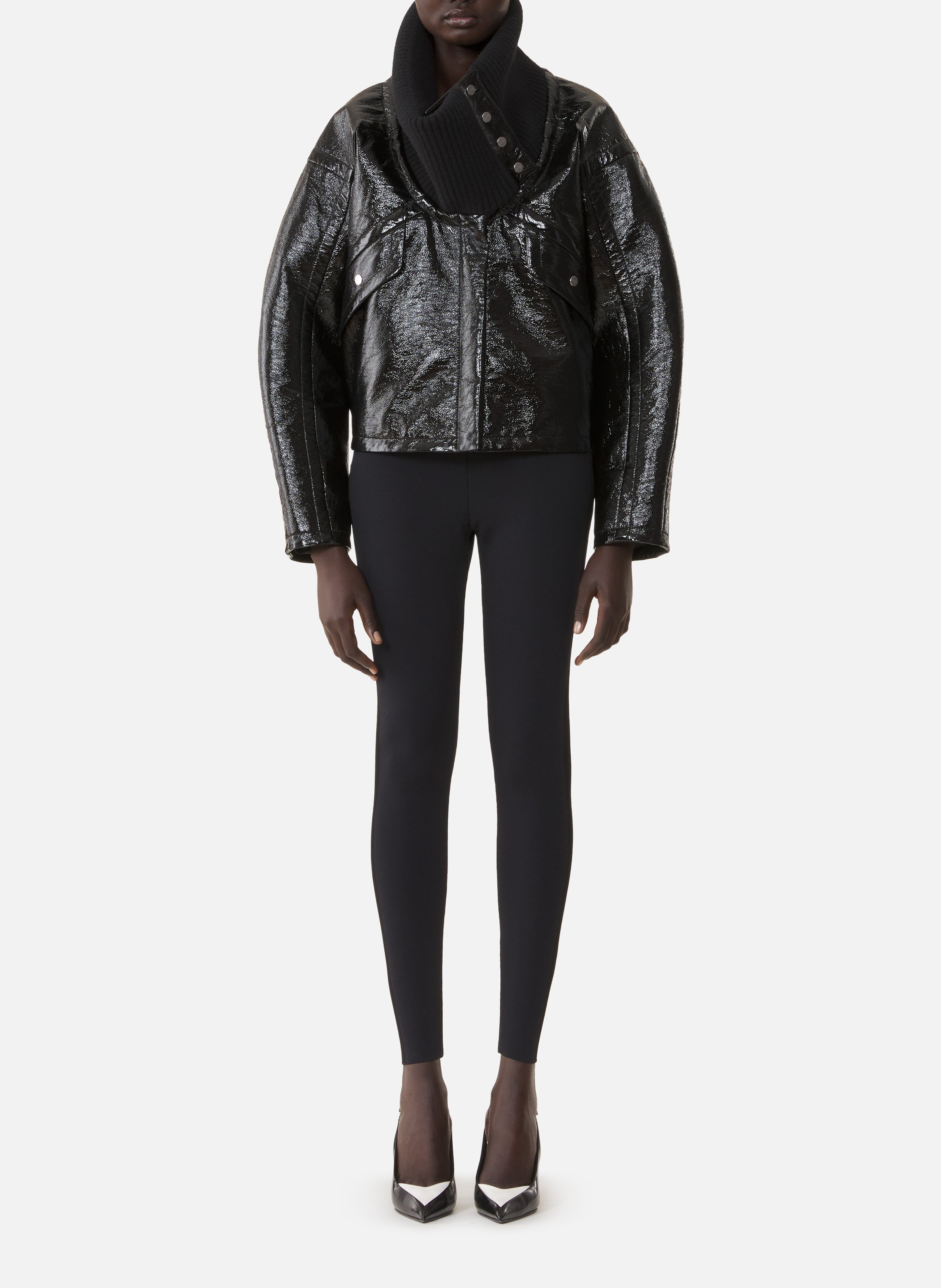 Manteau court en vinyle LANVIN Noir