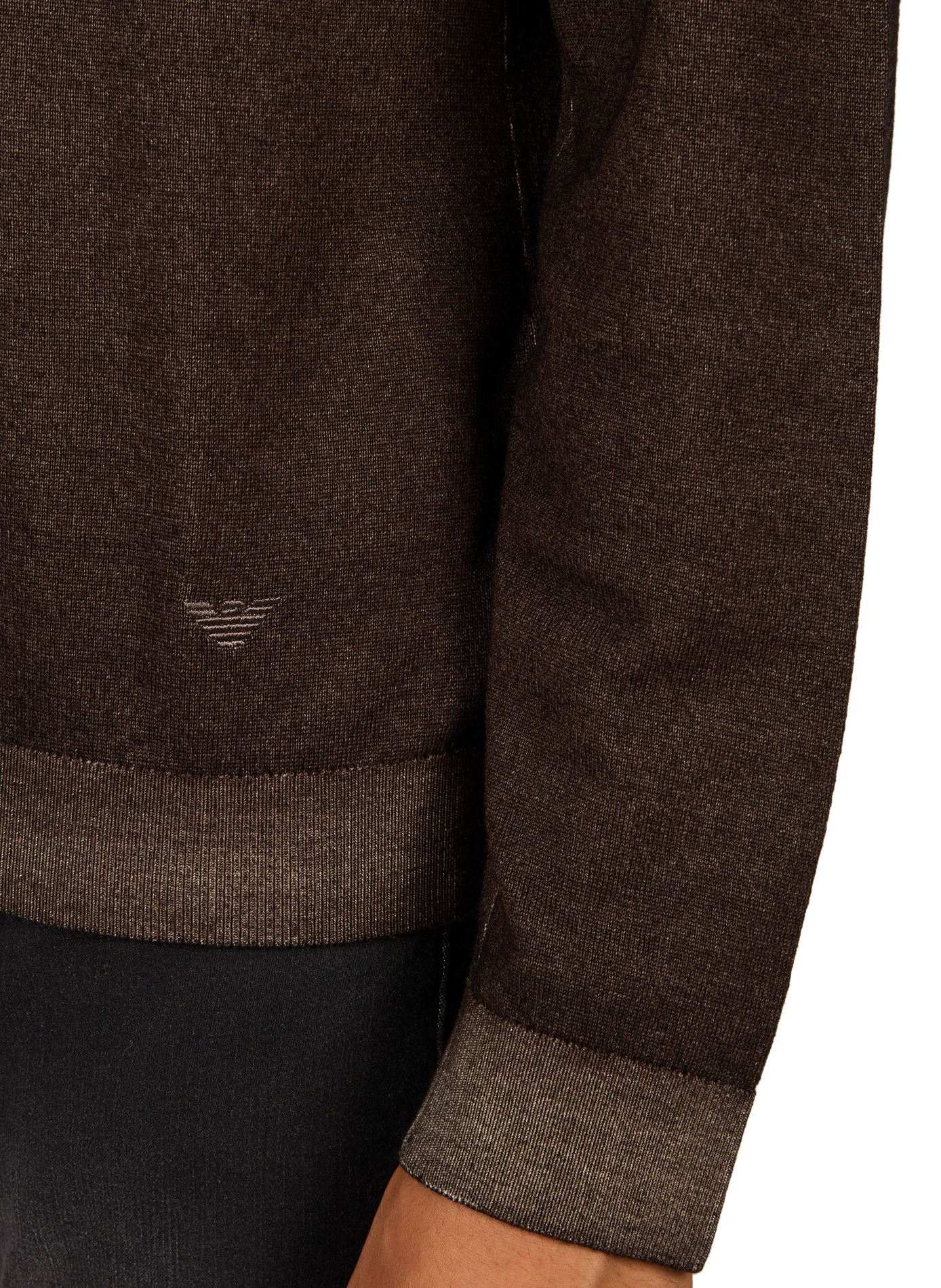 Sweatshirt in virgin wool EMPORIO ARMANI Brown