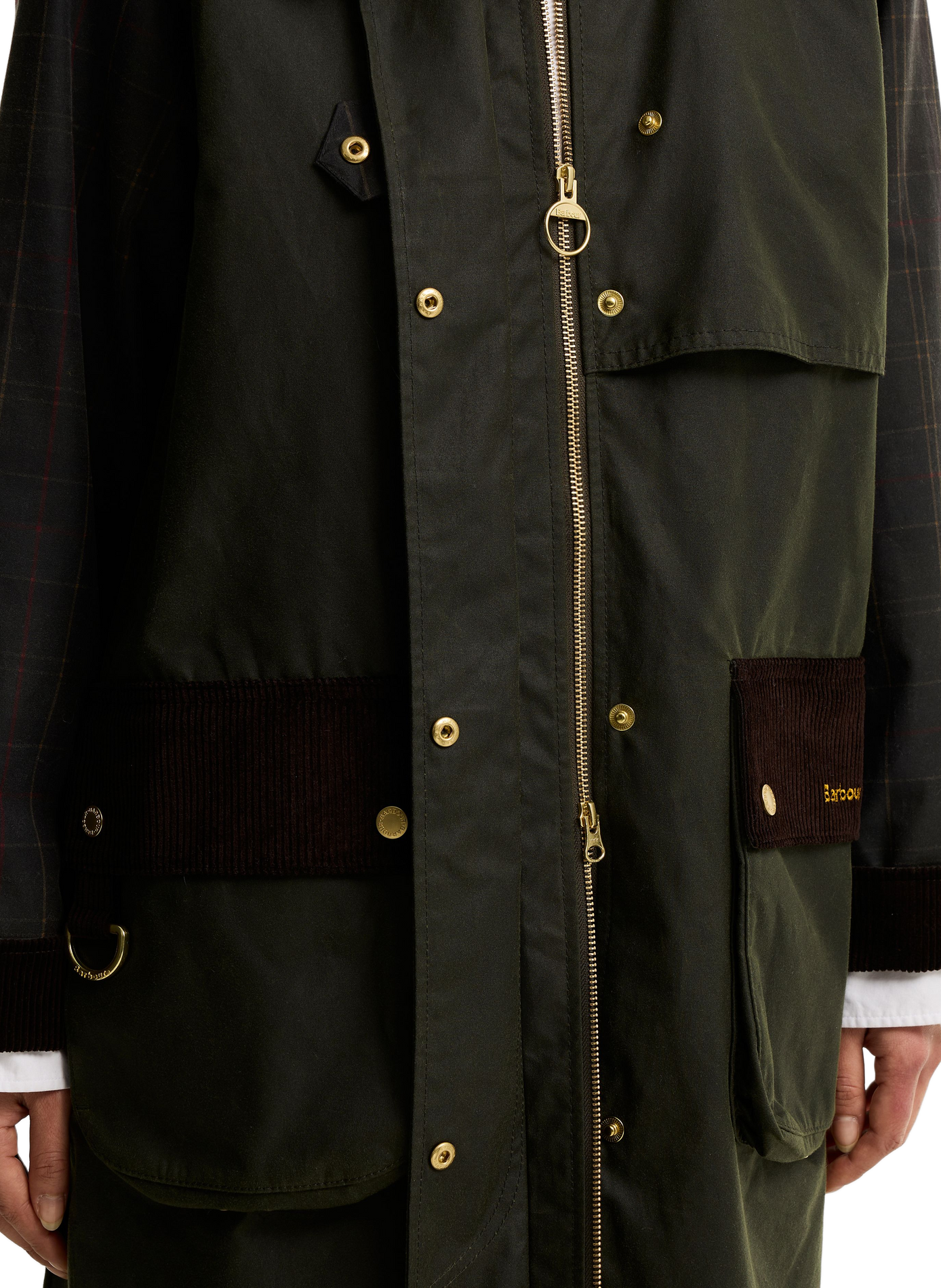 Kirklees long cotton jacket BARBOUR Khaki