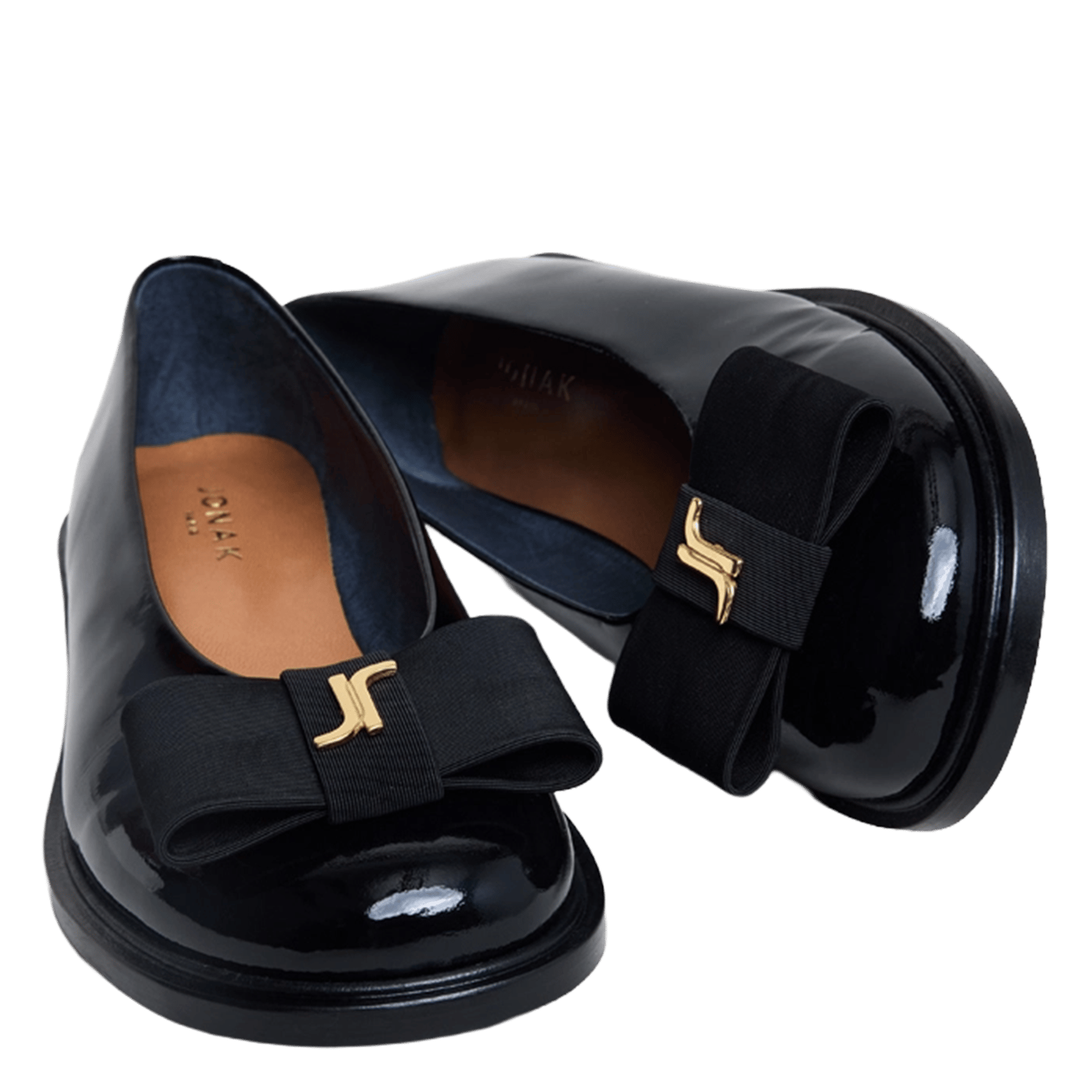 Ballerines en cuir deloise JONAK Noir