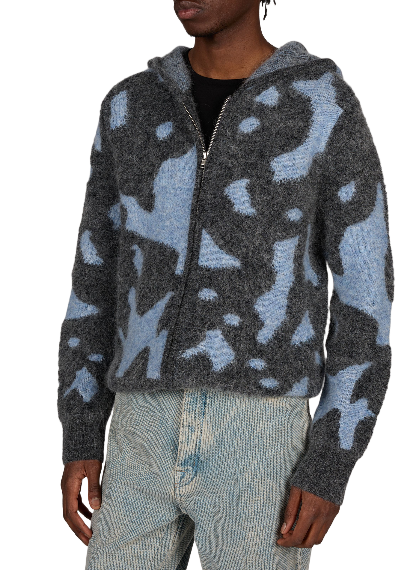 Oversized wool-blend cardigan WON HUNDRED Blue